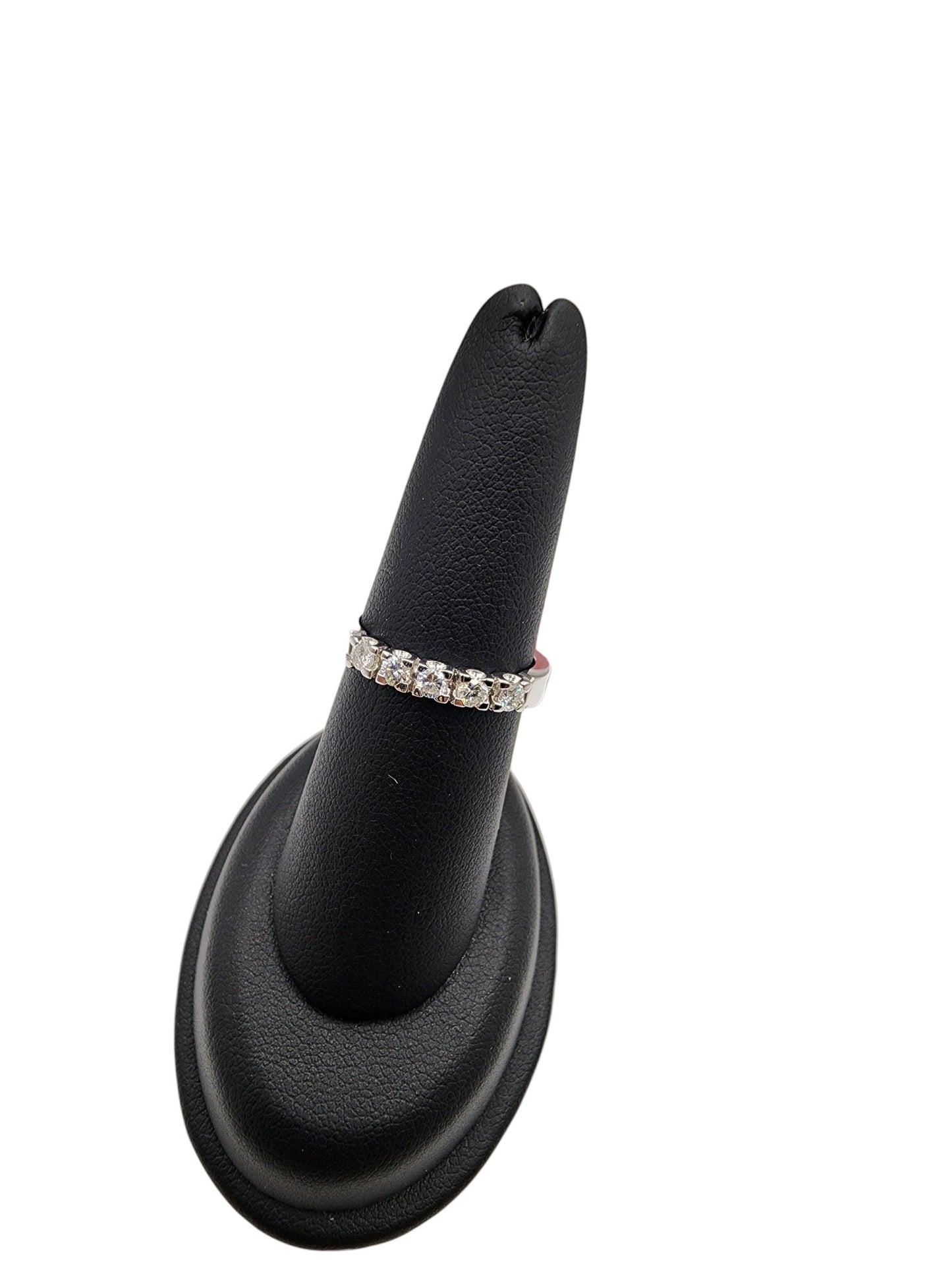 18KT White Gold 0.33cttw W/ White 5-Rnd Diamond Wedding Band Ring