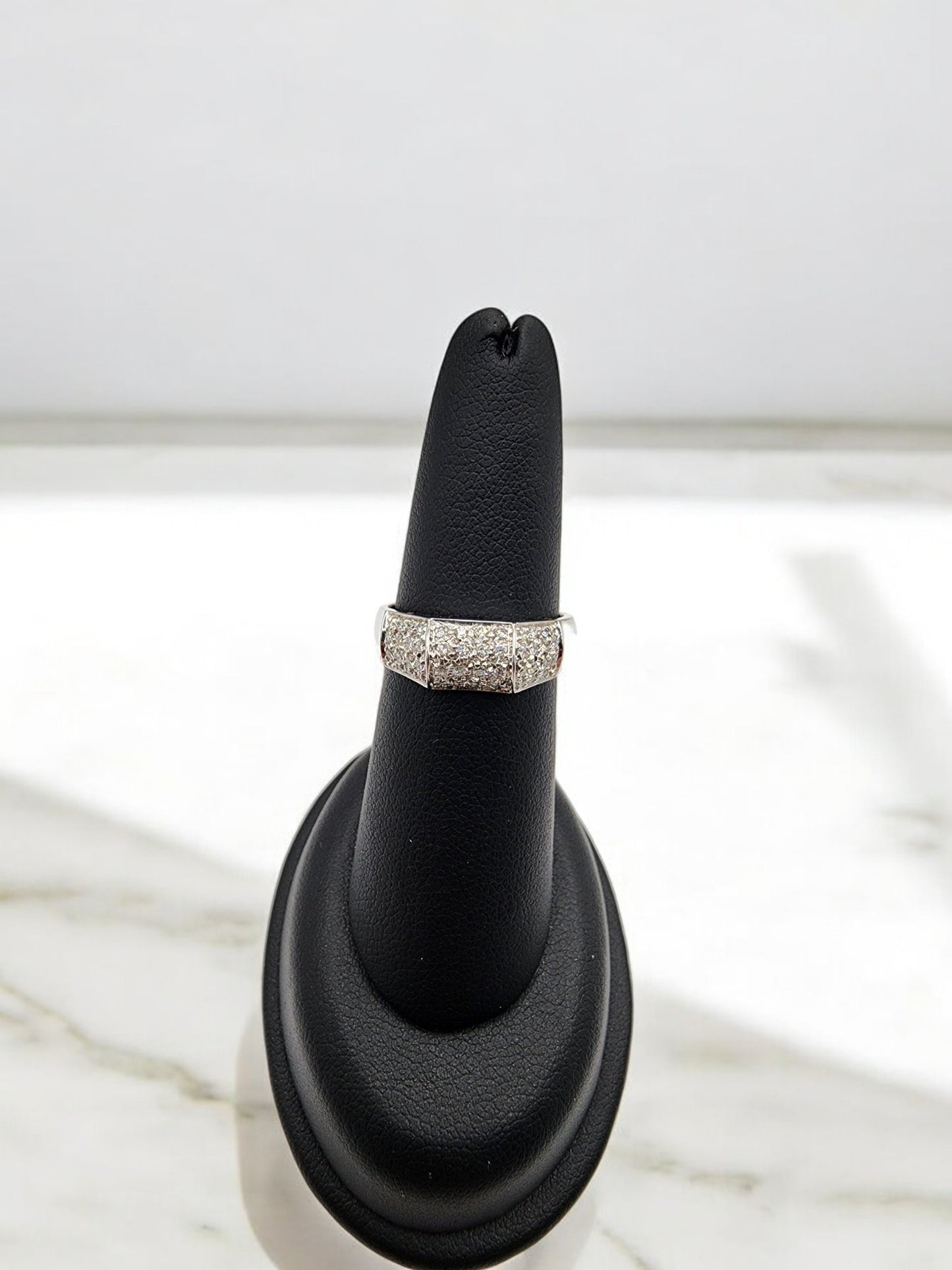 18KT White Gold W/ White .33 Diamond Pave Ring