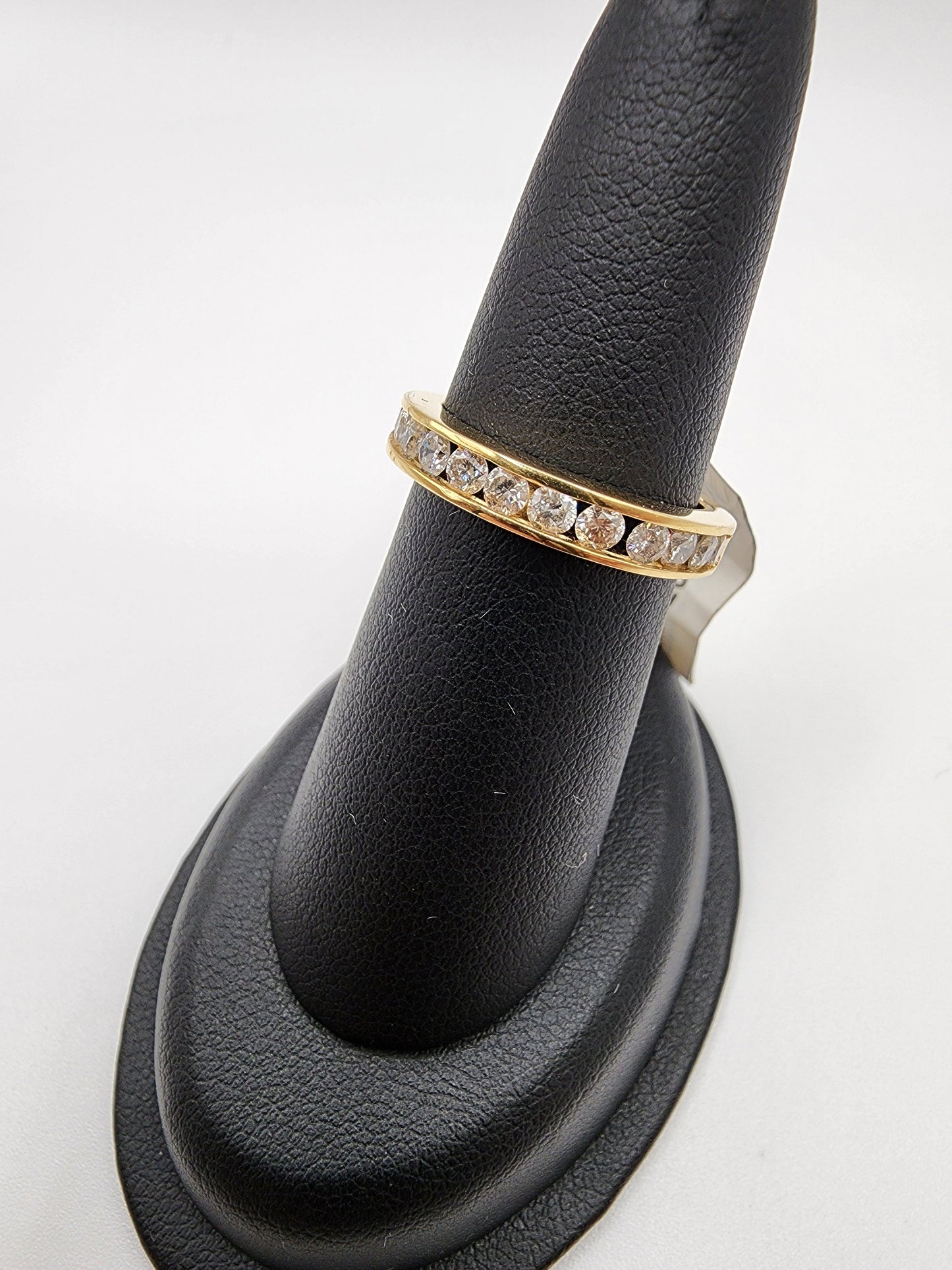 14KT Yellow Gold, Gen Diamond .75cttw Weeding Band