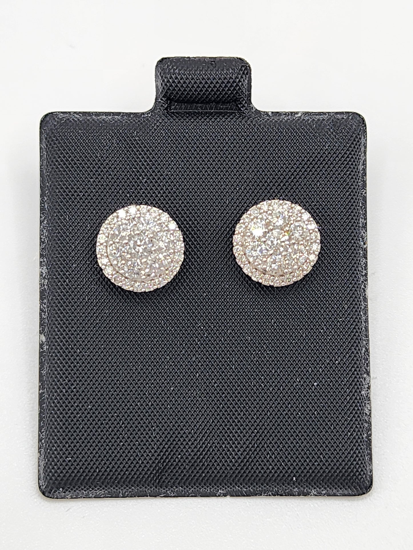 14KT Yellow Gold W/ Diamond 1.00cttw Cluster Halo Studs Earrings