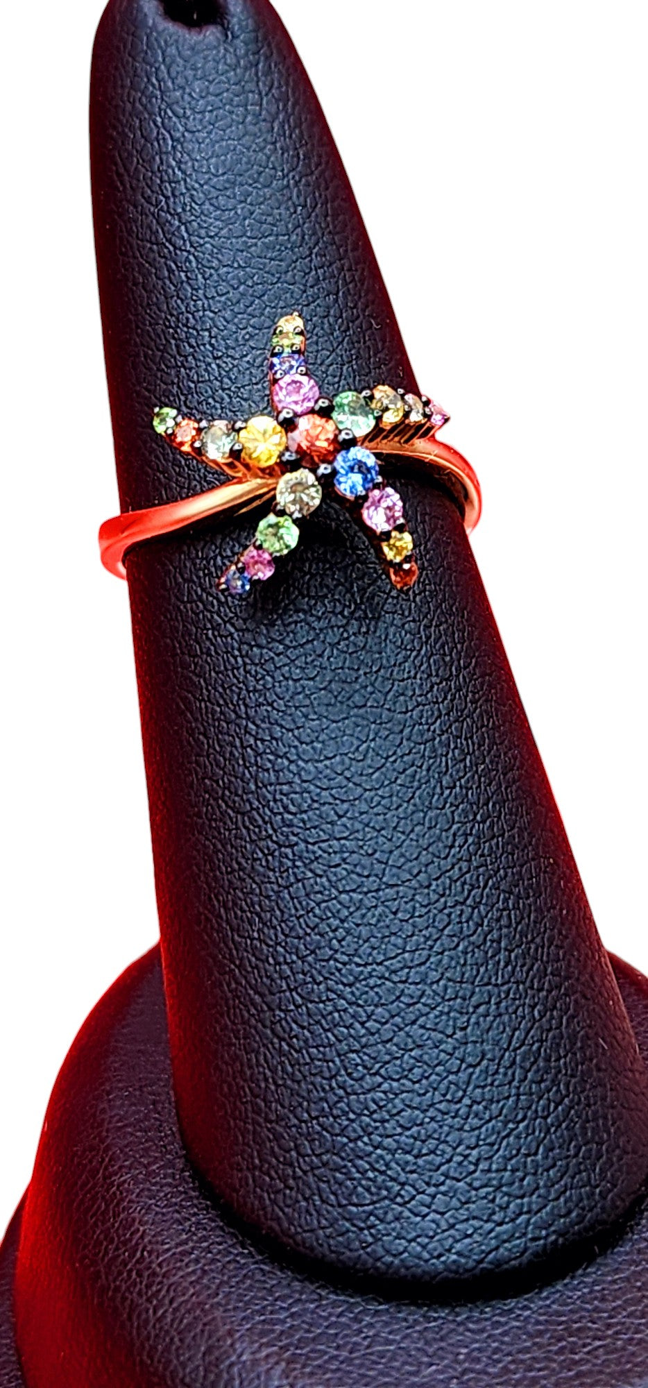 14KT Yellow Gold .65cttw Multi-color Sapphire Effy Ring