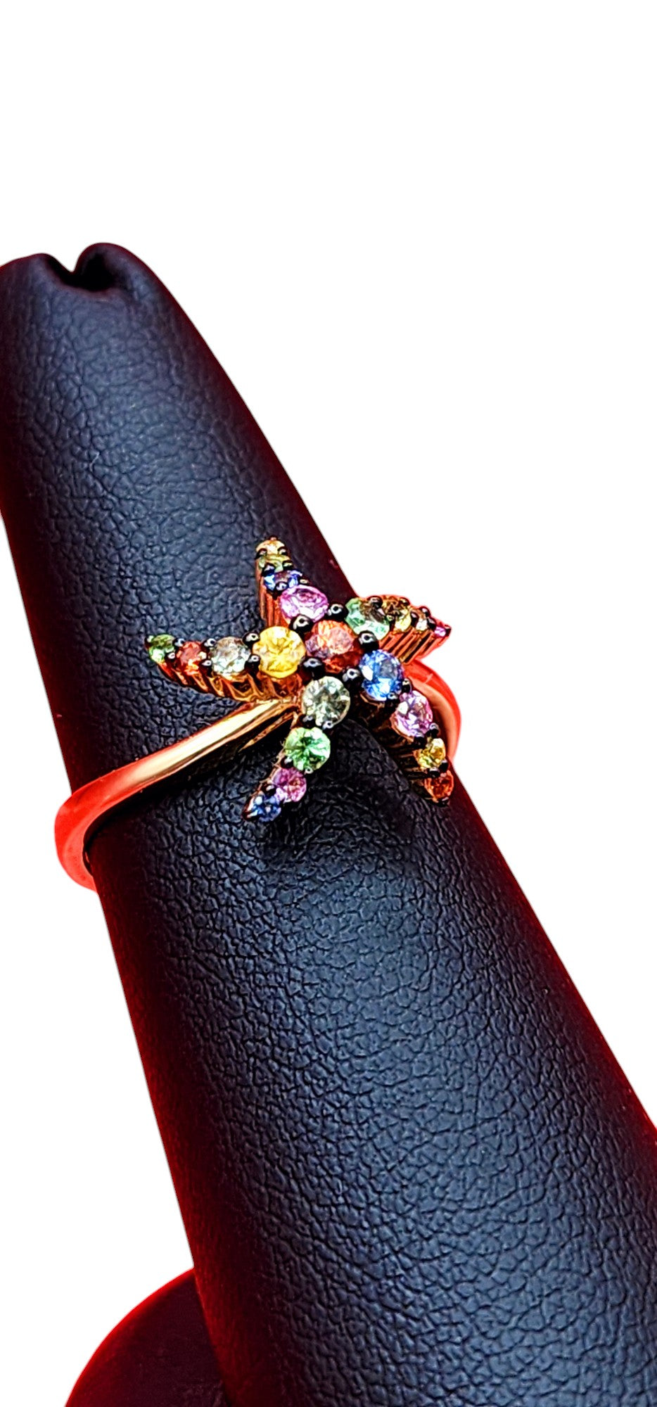 14KT Yellow Gold .65cttw Multi-color Sapphire Effy Ring