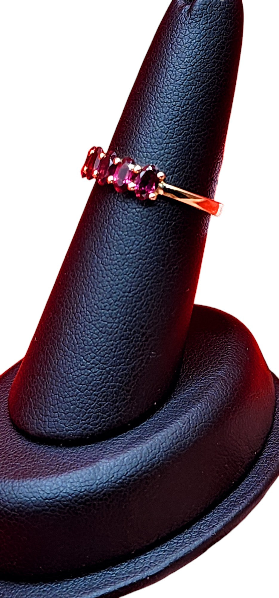 14KT Yellow Gold Oval Rhodolite W/1.40 Cttw Ring