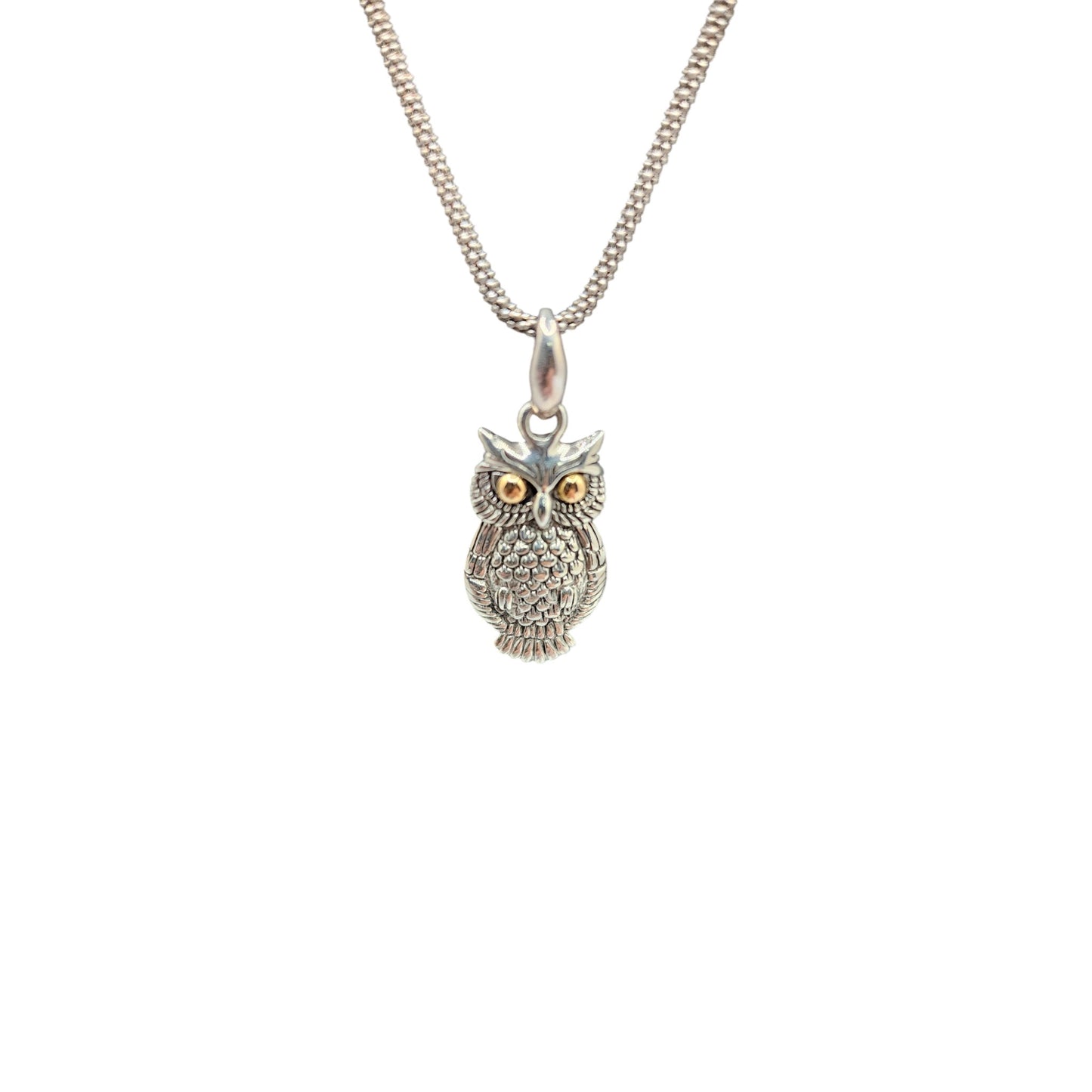 Bali Silver Pendants Chain 18" Collection Lucky Owl Pendant