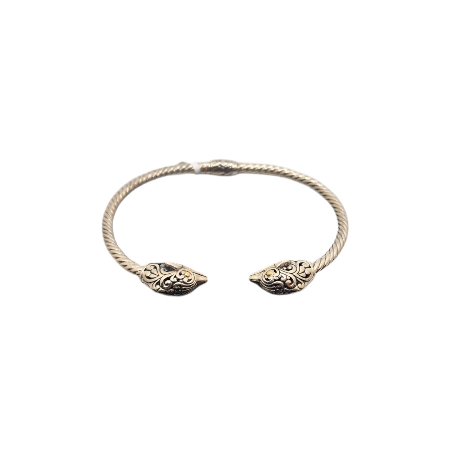 Bali Silver Collection/ W 18KT Dolphin Head Bangle Bracelet
