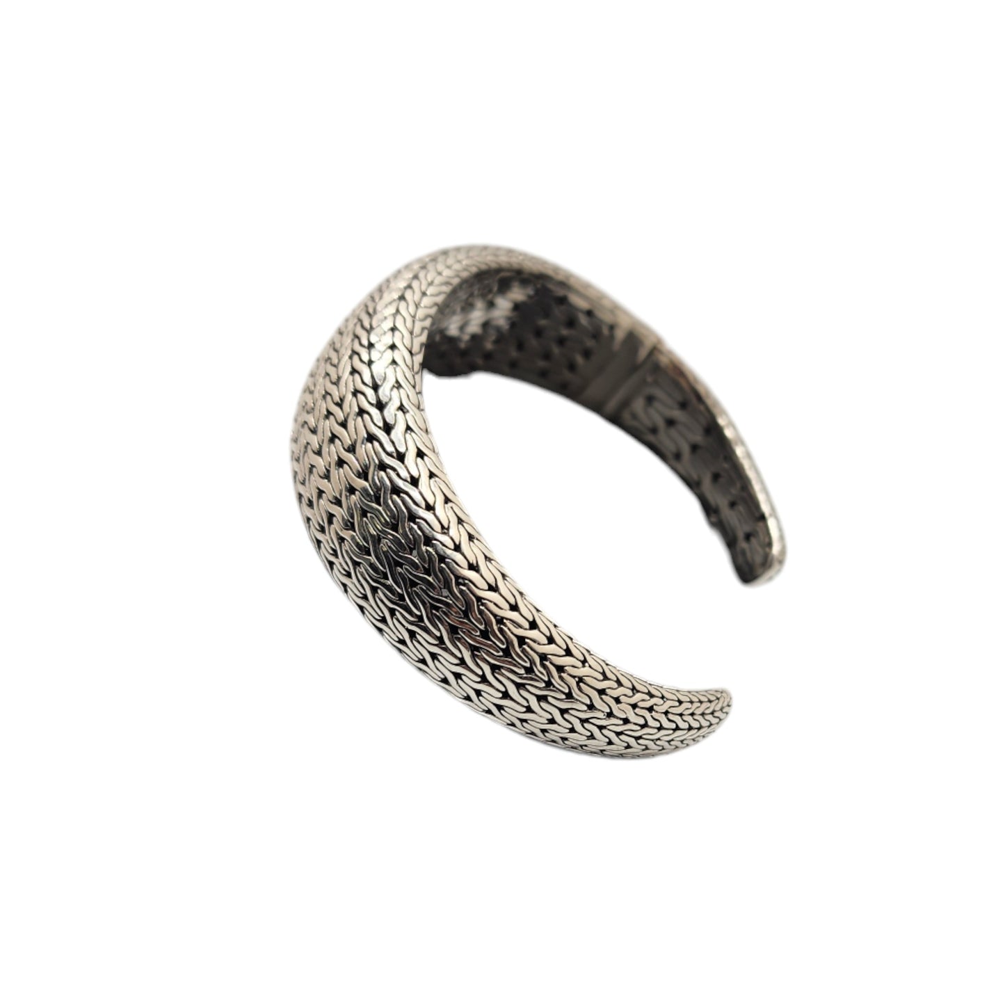 Silver Collection/ W Tulang Naga Ladies' Wide Bali Bangle Bracelet