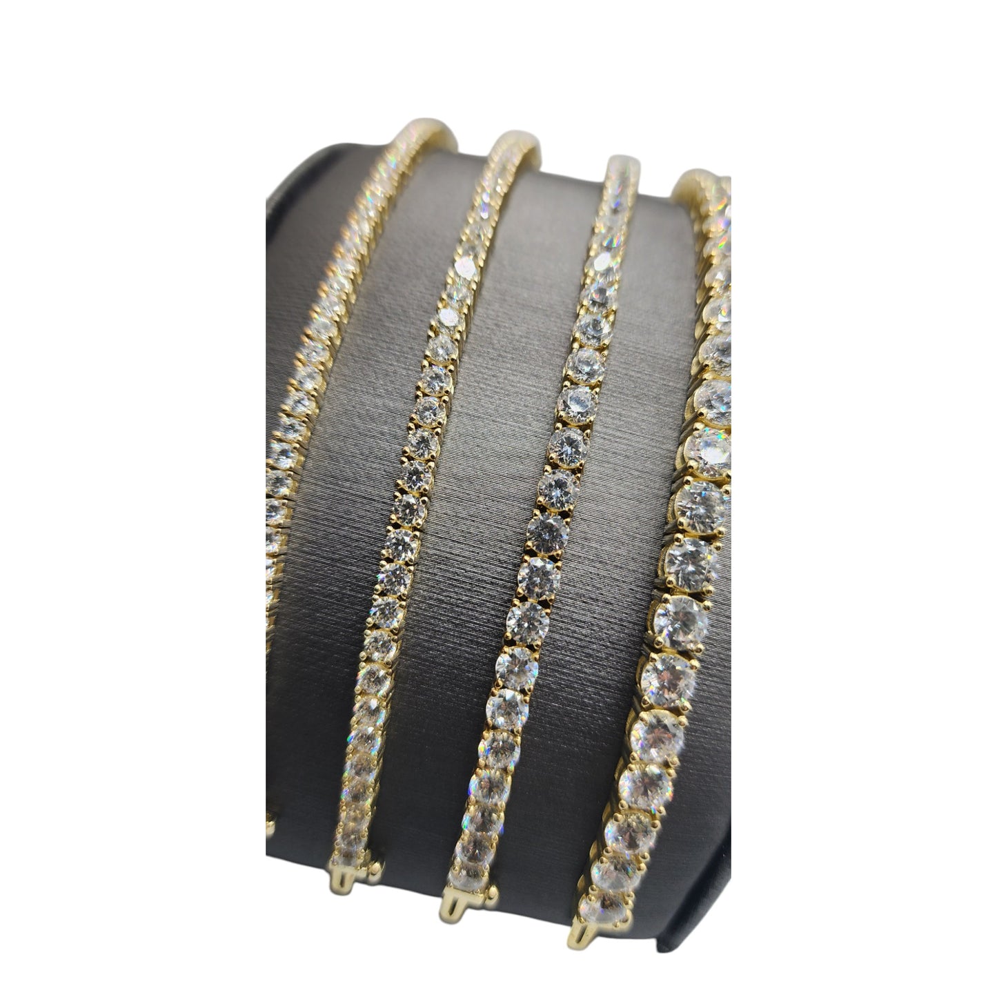Silver Collection Simulated Diamond Tennis Yellow W/ Cz Necklace