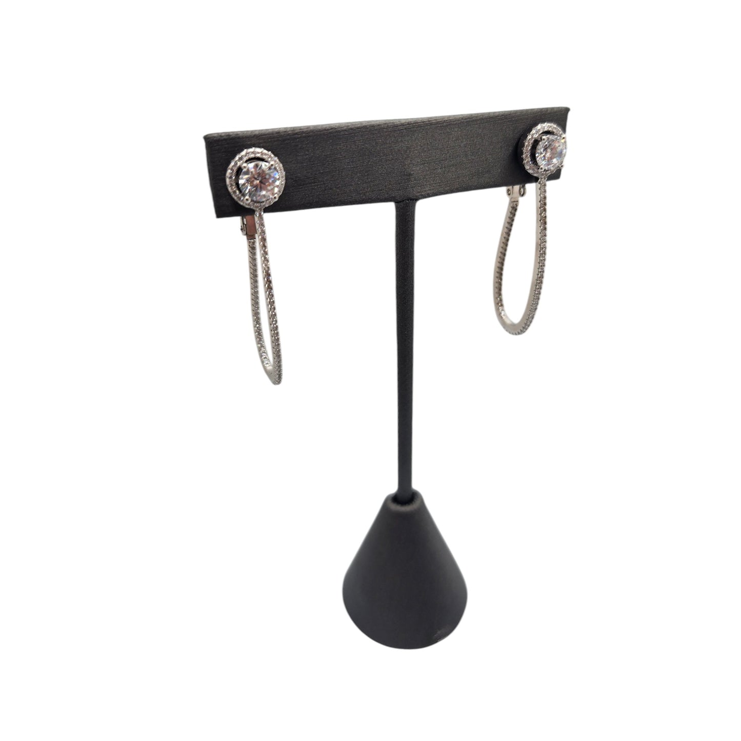 Silver Collection W / Oval Hoop Earring