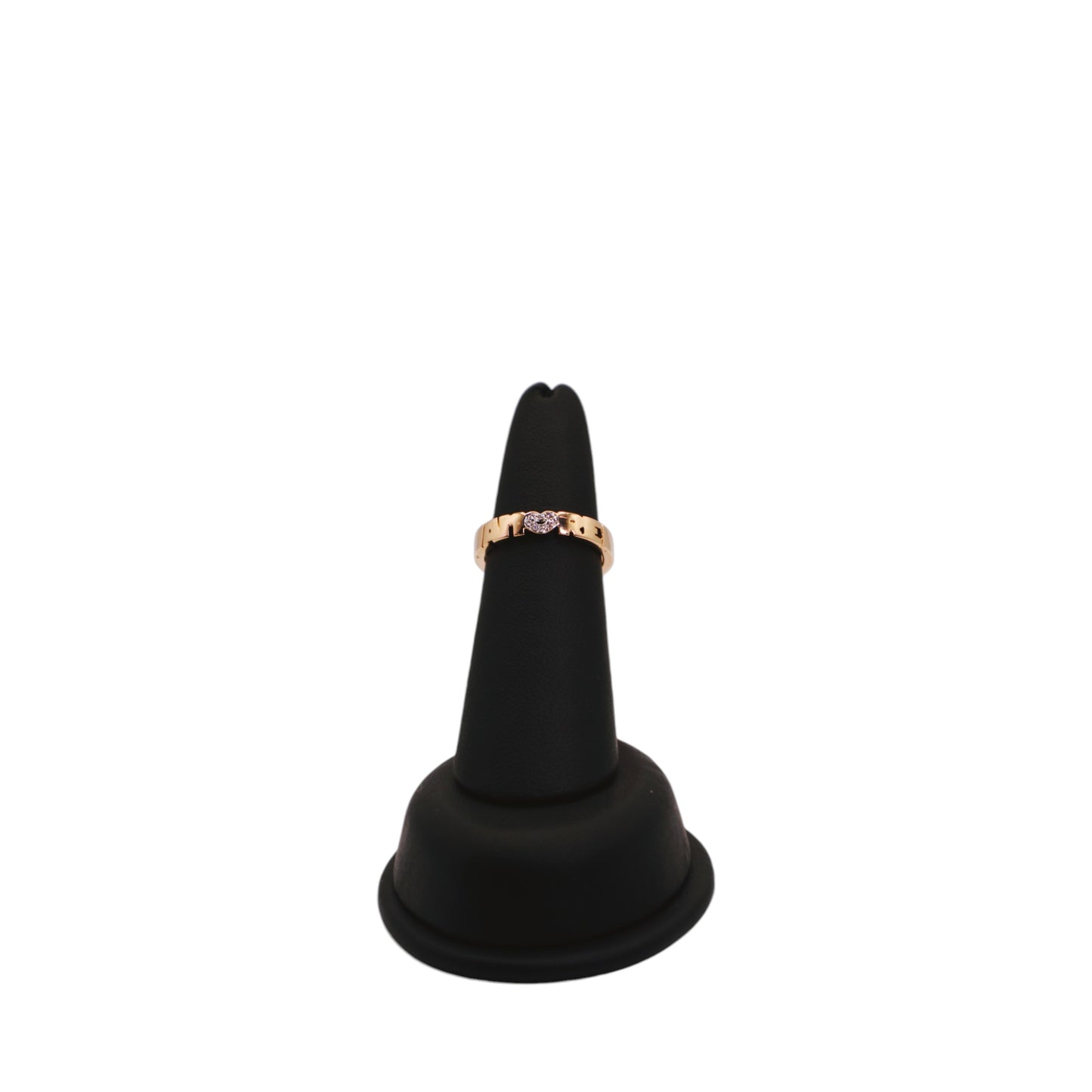 18KT Yellow Gold W/ .05 White Diamond Heart Ring