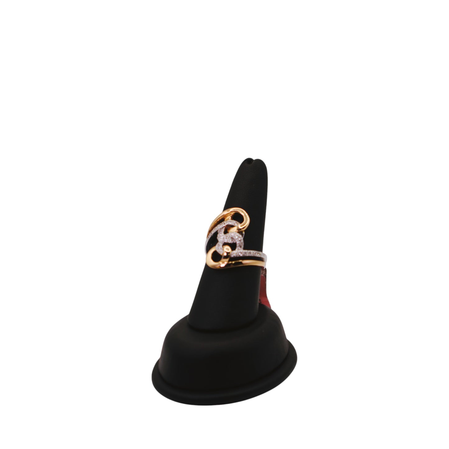 18KT Yellow & White 2-Tone Gold W/ .26cttw Gen White Diamond Ring