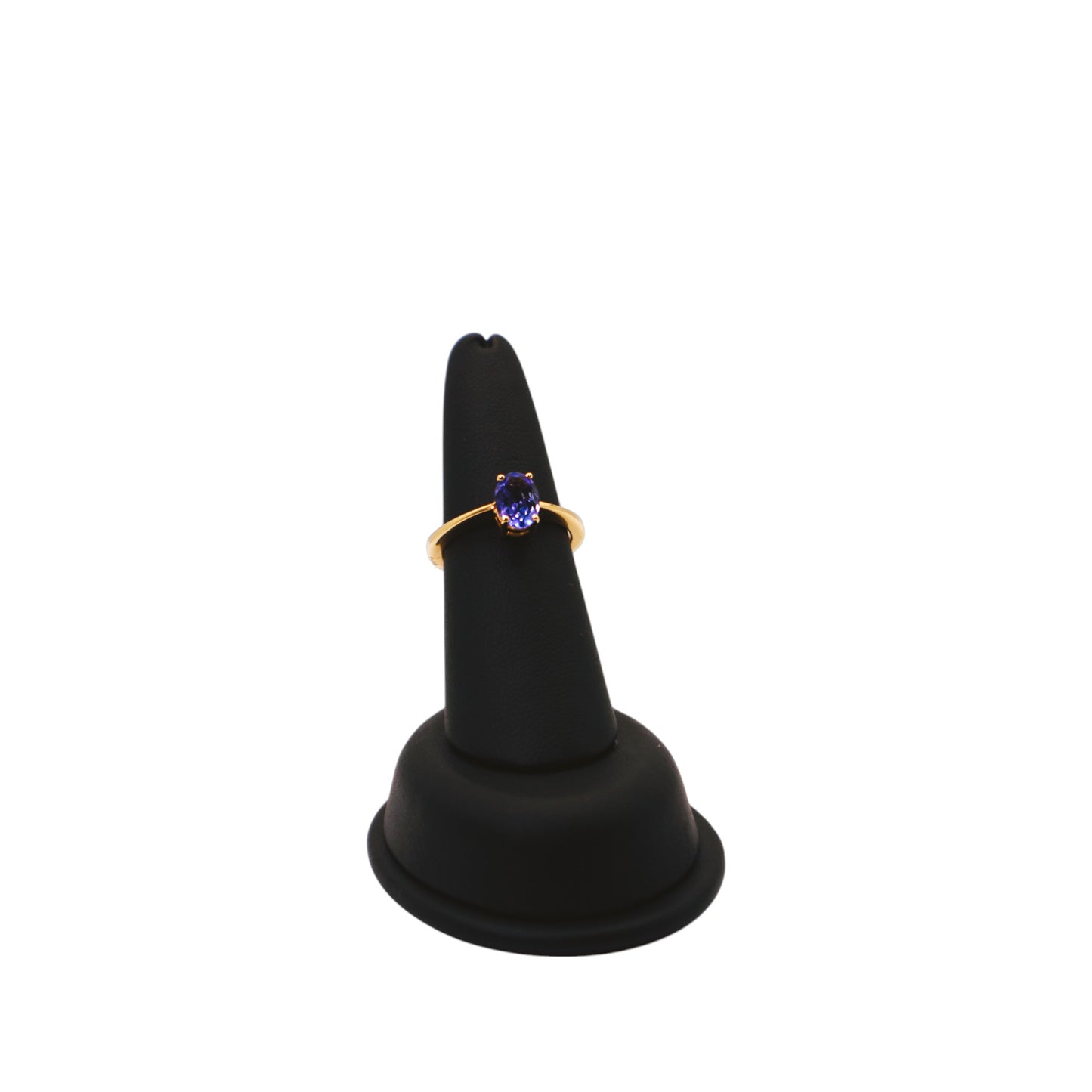 18KT Yellow Gold W/ 1.00cttw Gen Oval Tanzanite Ring