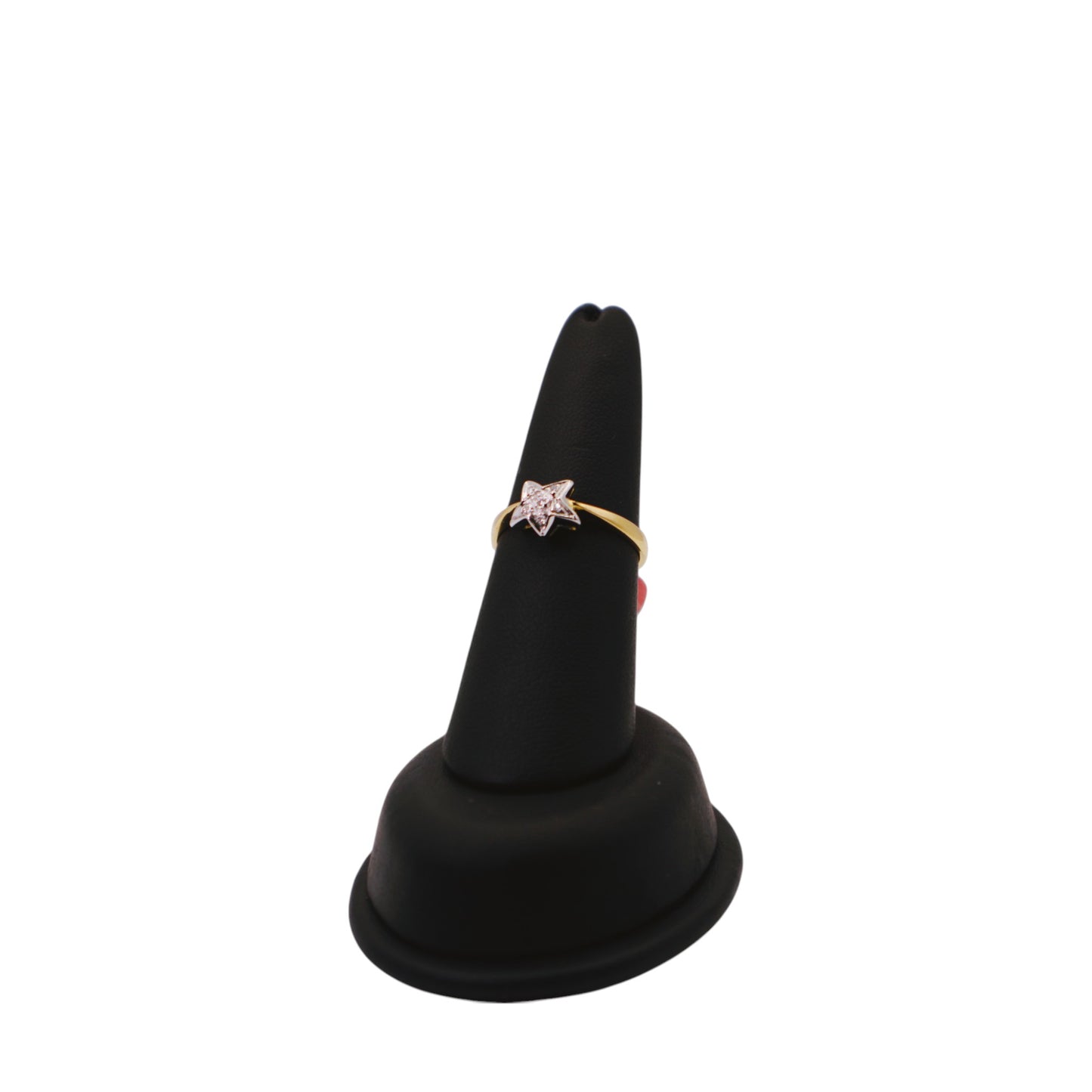 18KT Yellow & White Gold W/ .25 Diamond Star Ring