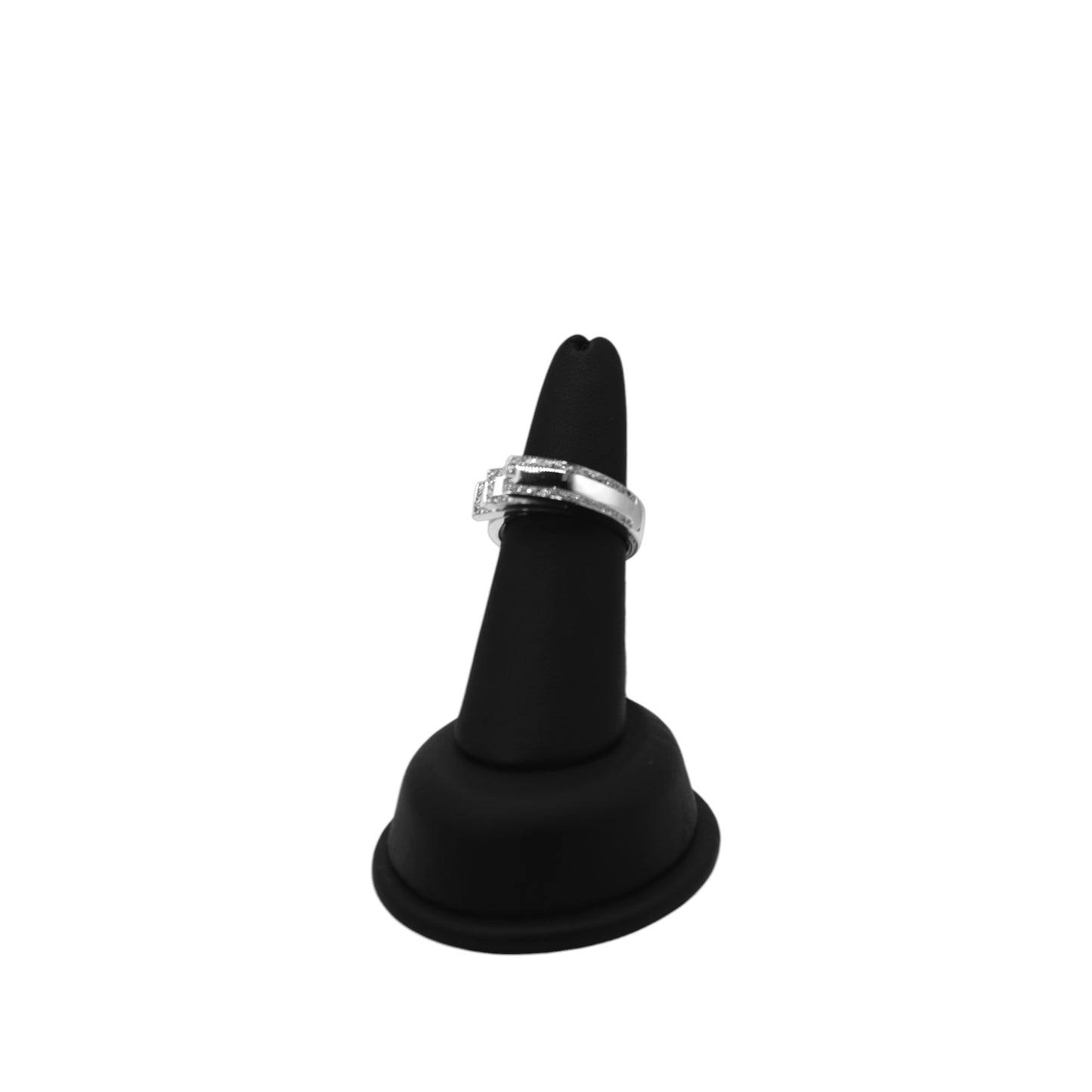 18KT White Gold W/ & .25 Diamond Multi-Layer Ring