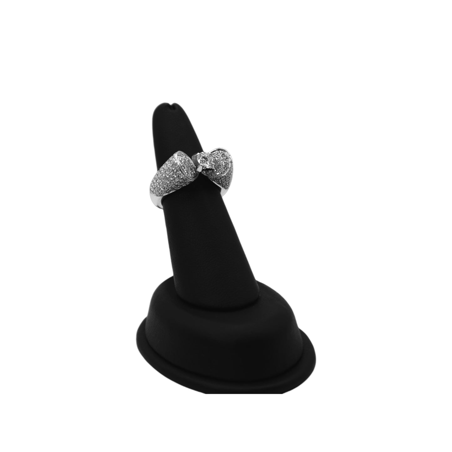 18KT White Gold 2.10cttw Round Center & Pave Wedding Diamond Ring