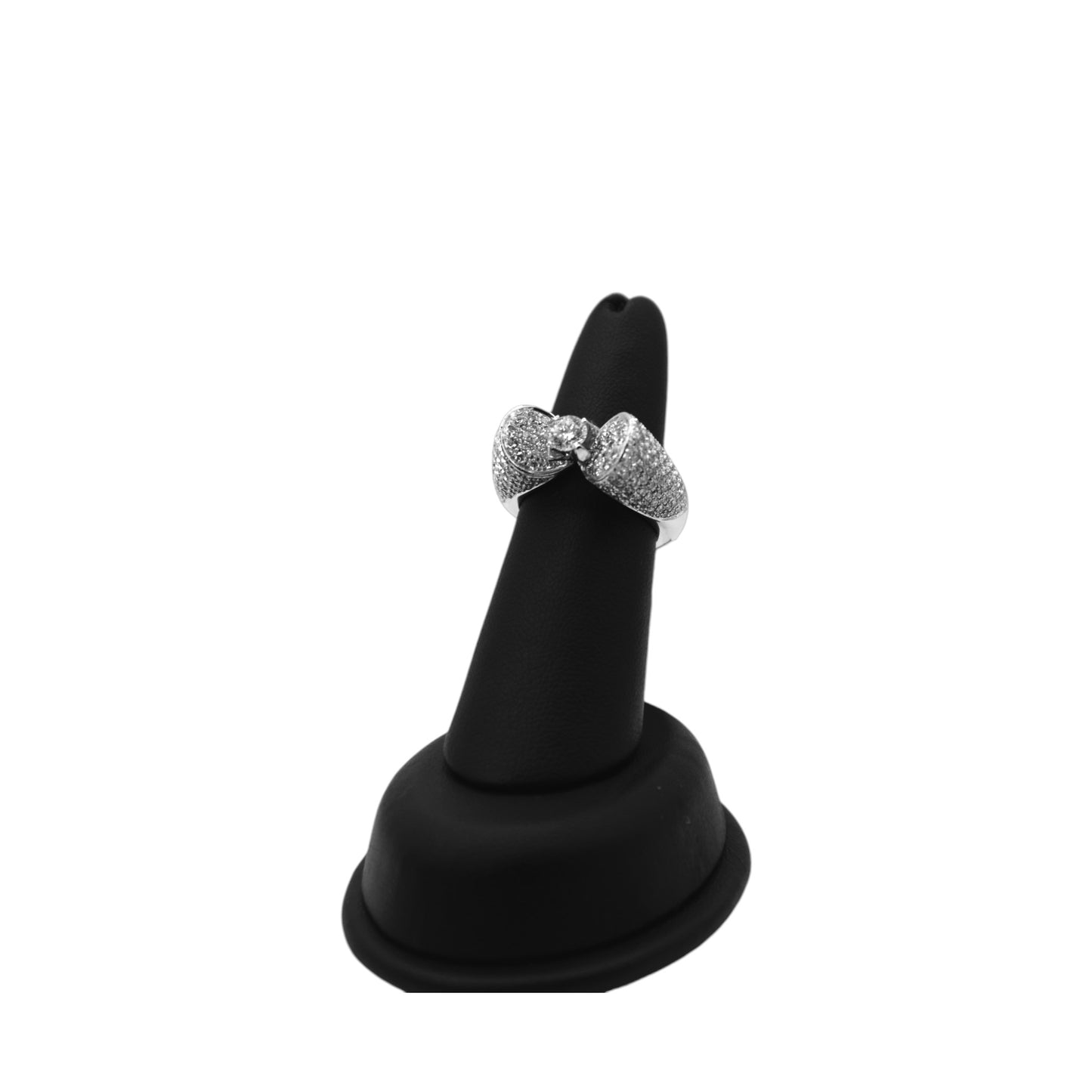 18KT White Gold 2.10cttw Round Center & Pave Wedding Diamond Ring
