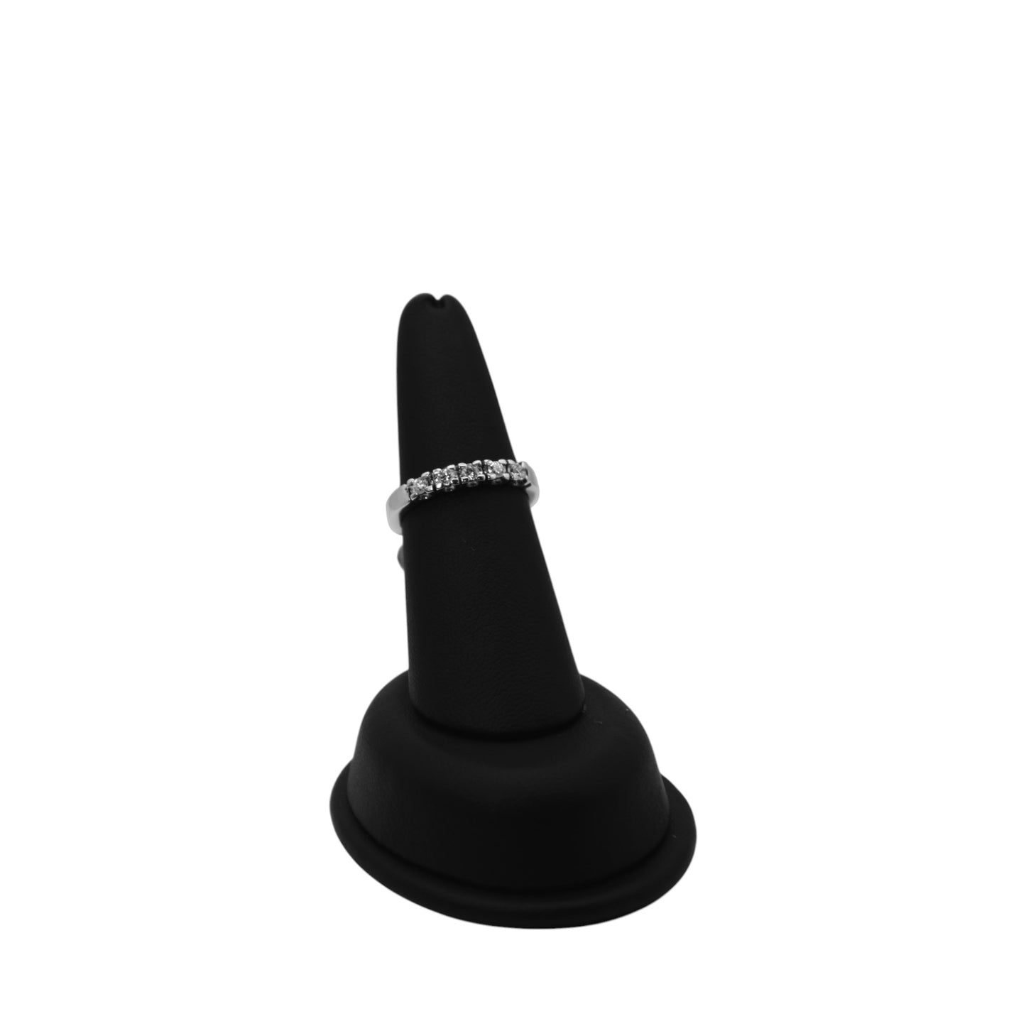 18KT White Gold 0.25cttw W/ White 4-Prong Diamond Wedding Band Ring