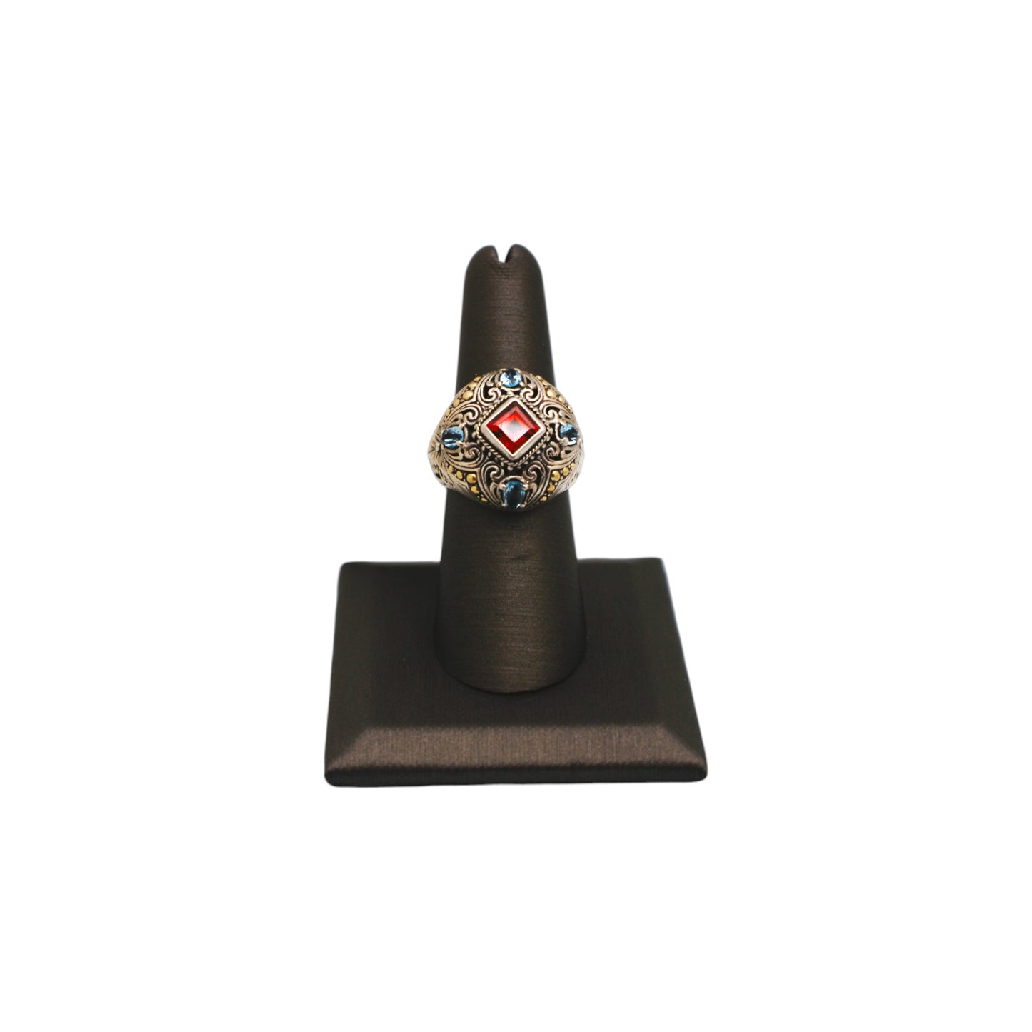 Bali Silver Collection W/18KT Gar/Cntr-BT Side Bali Ring