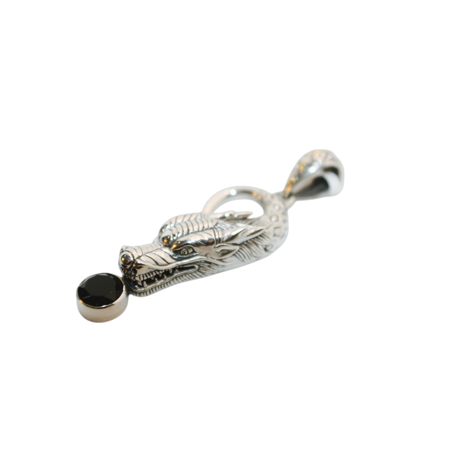 Bali Silver Collection Pendants W/18KT Dragon Head Onyx