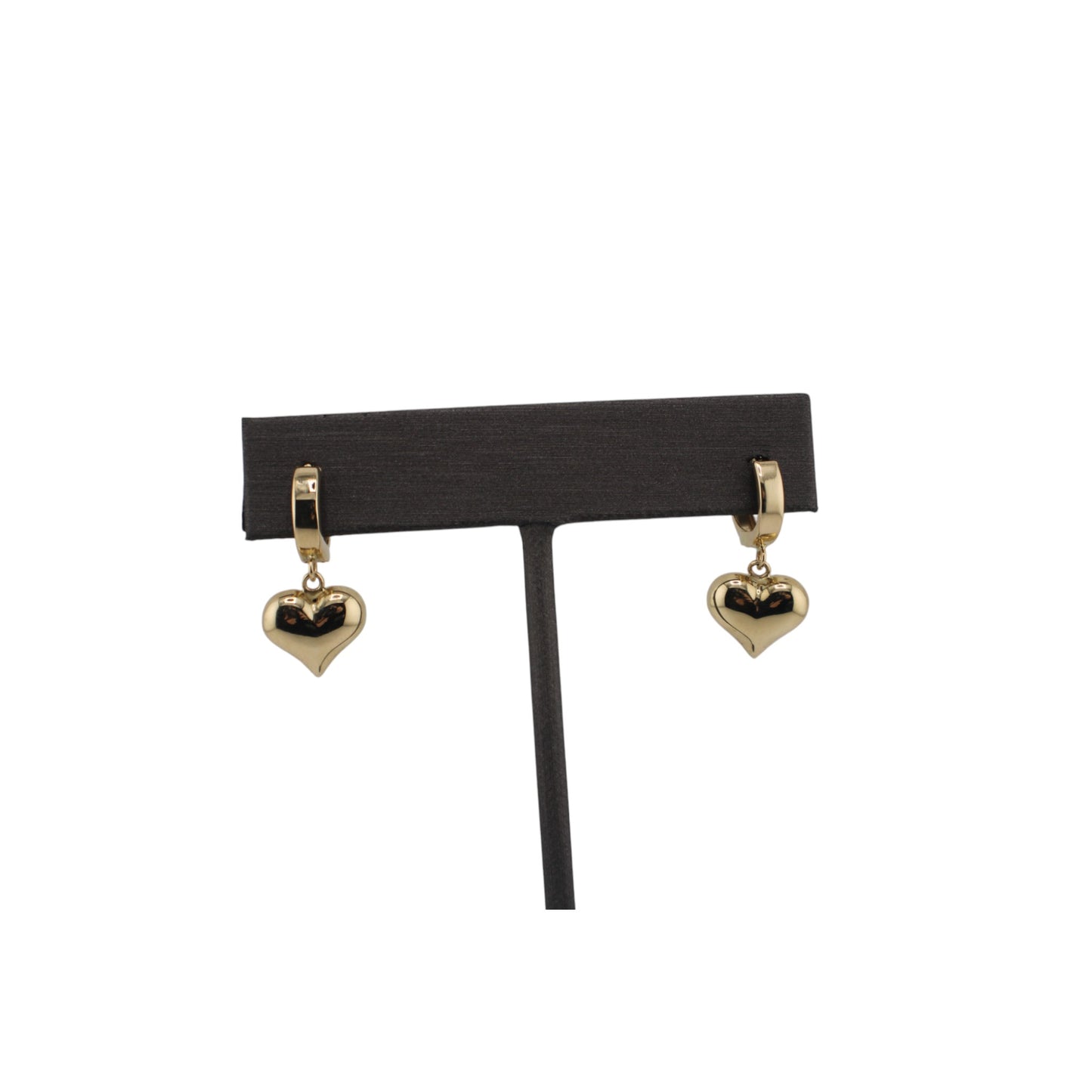 14KT Yellow W/ Hoops Heart pendant Earrings