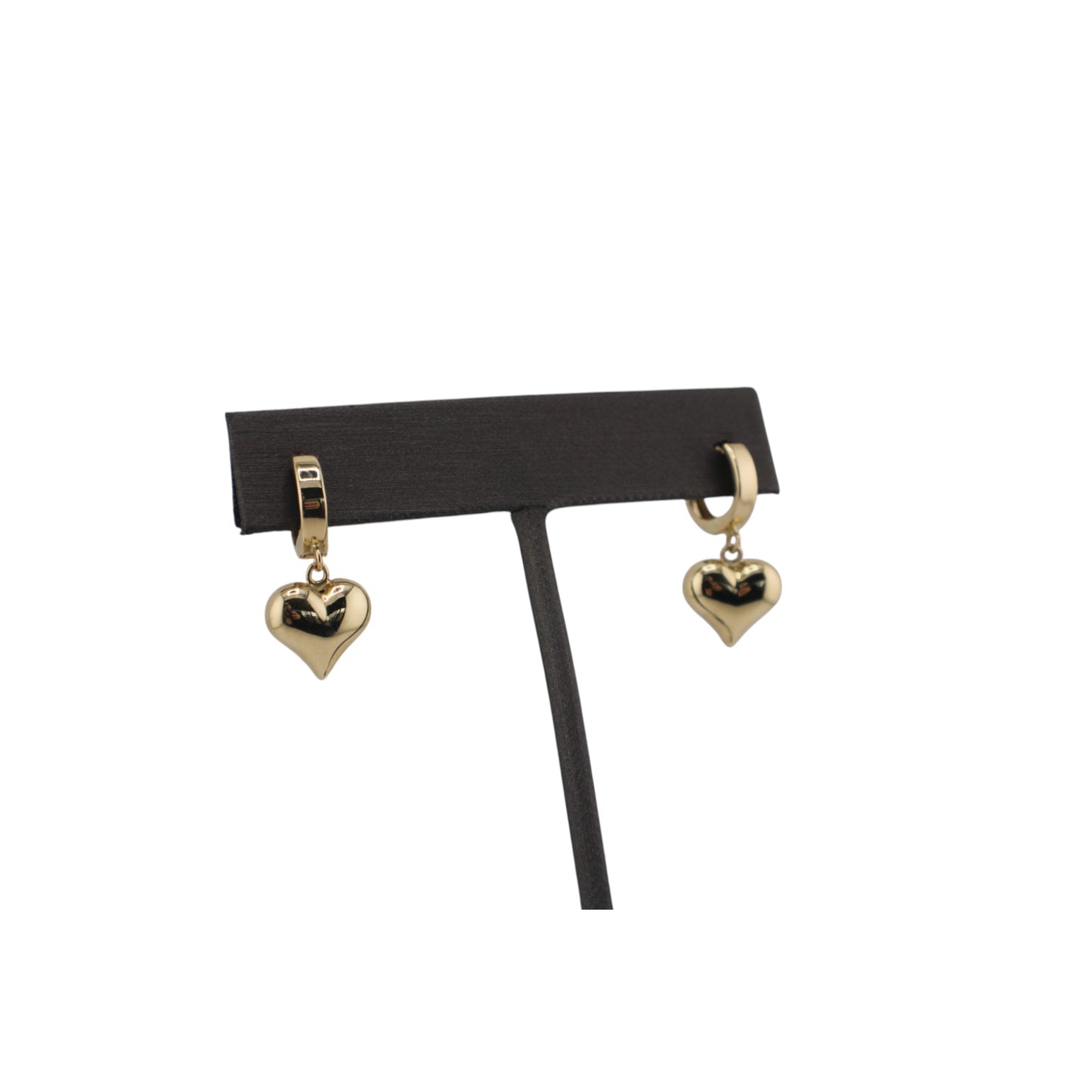 14KT Yellow W/ Hoops Heart pendant Earrings