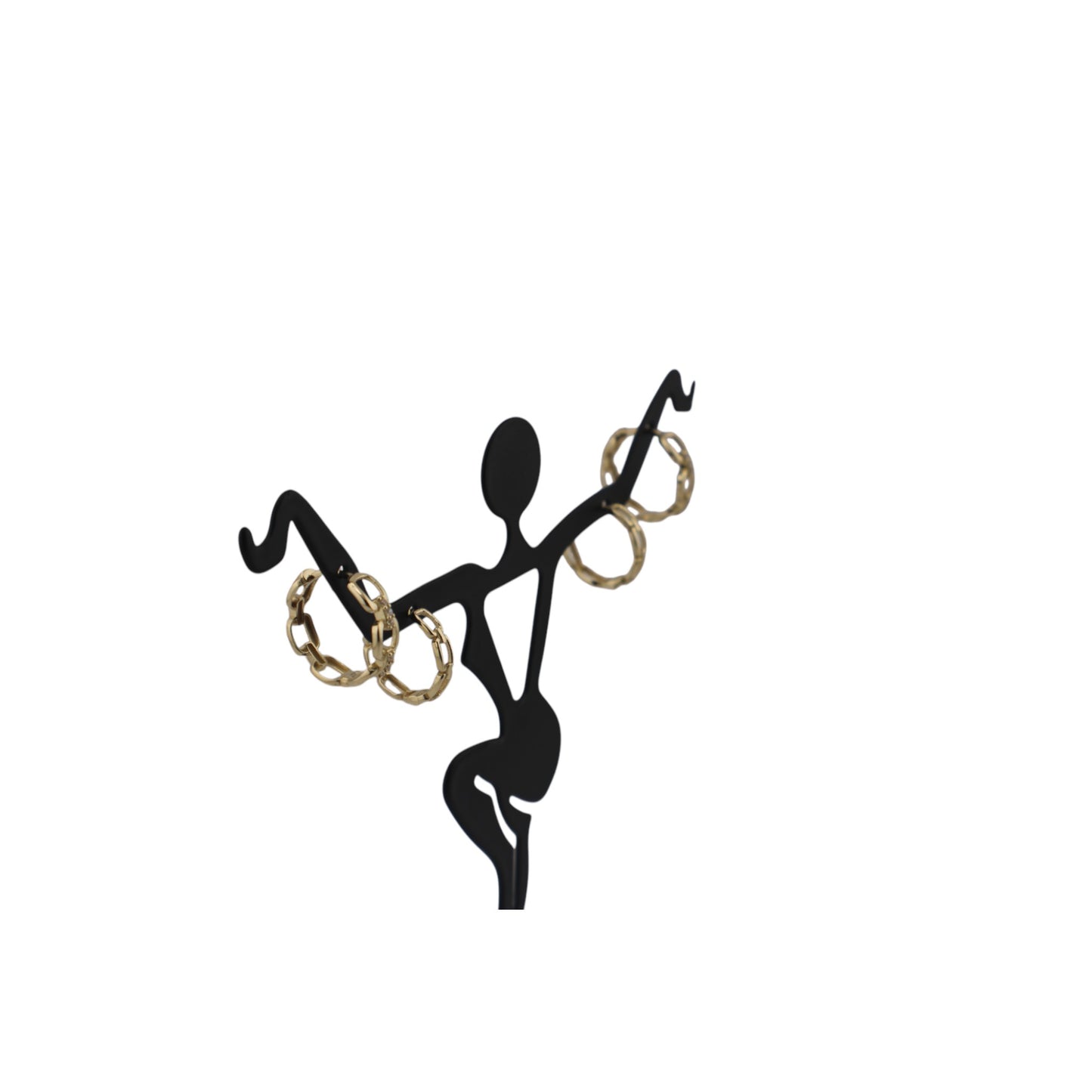 14KT Solid Yellow Gold Hoops Fancy Style Earrings W/ White Cz
