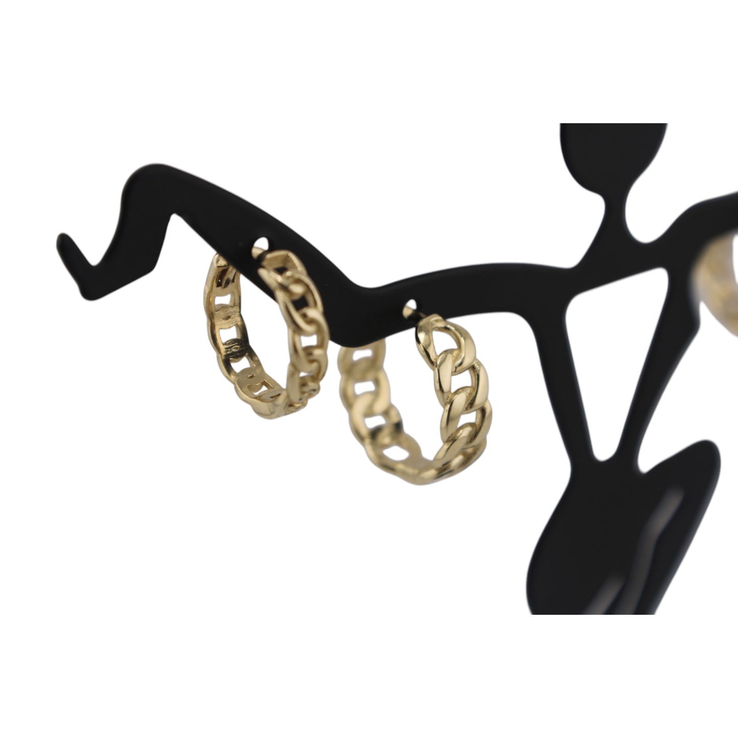 14KT Solid Yellow Gold Cuban Style Hoops Earrings