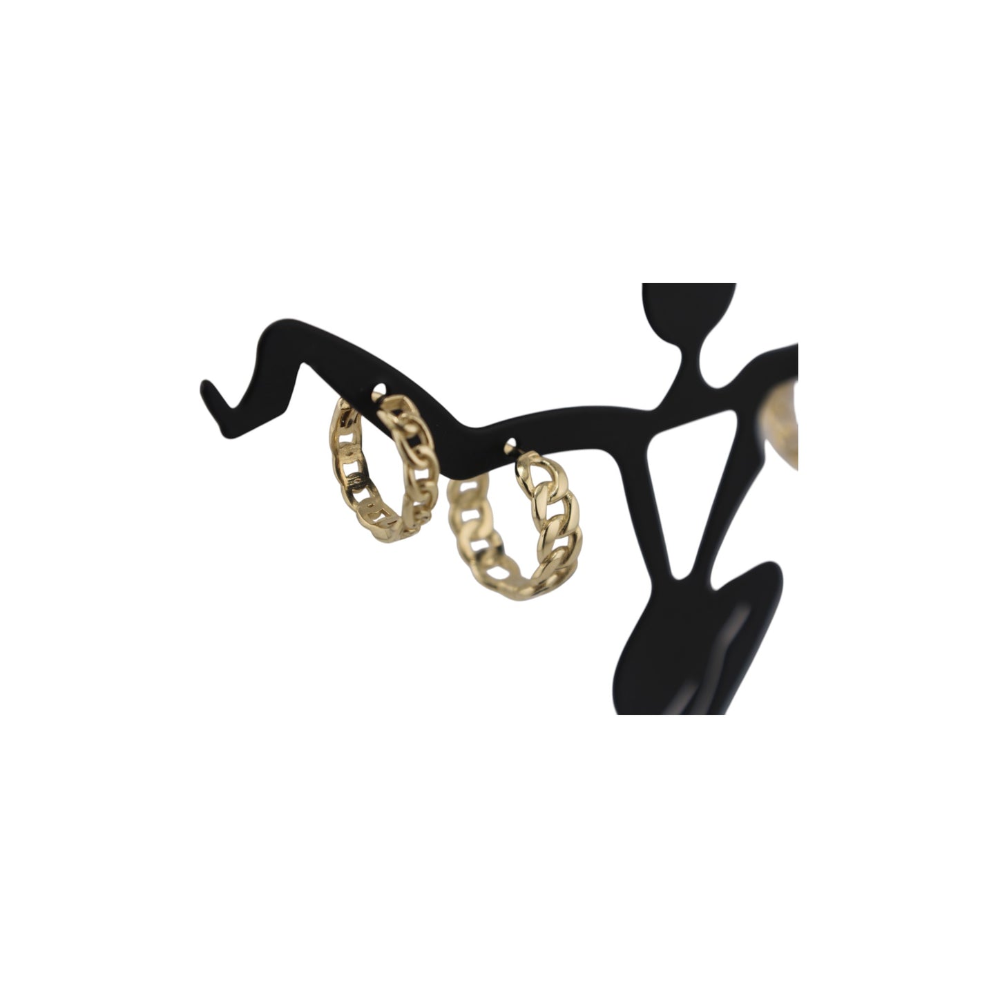 14KT Solid Yellow Gold Cuban Style Hoops Earrings