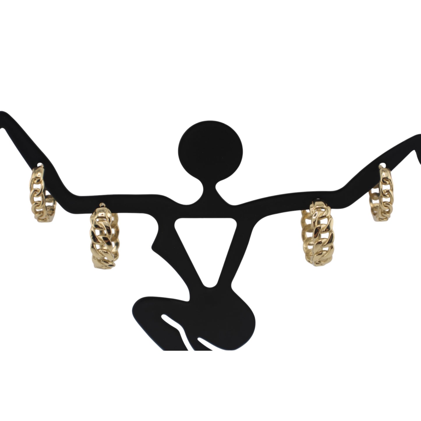14KT Solid Yellow Gold Cuban Style Hoops Earrings