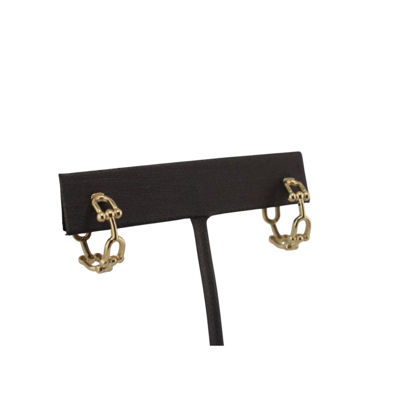14KT Solid Yellow Gold Hoops Fancy Style Earrings