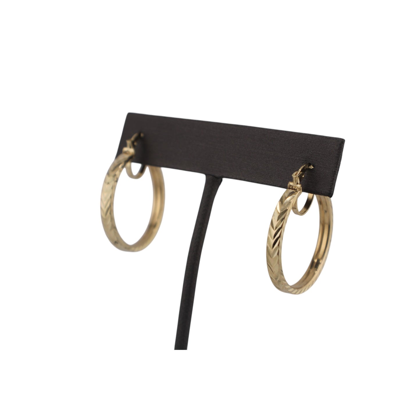 14KT Yellow Gold New Round Hoops 22.mm Earrings