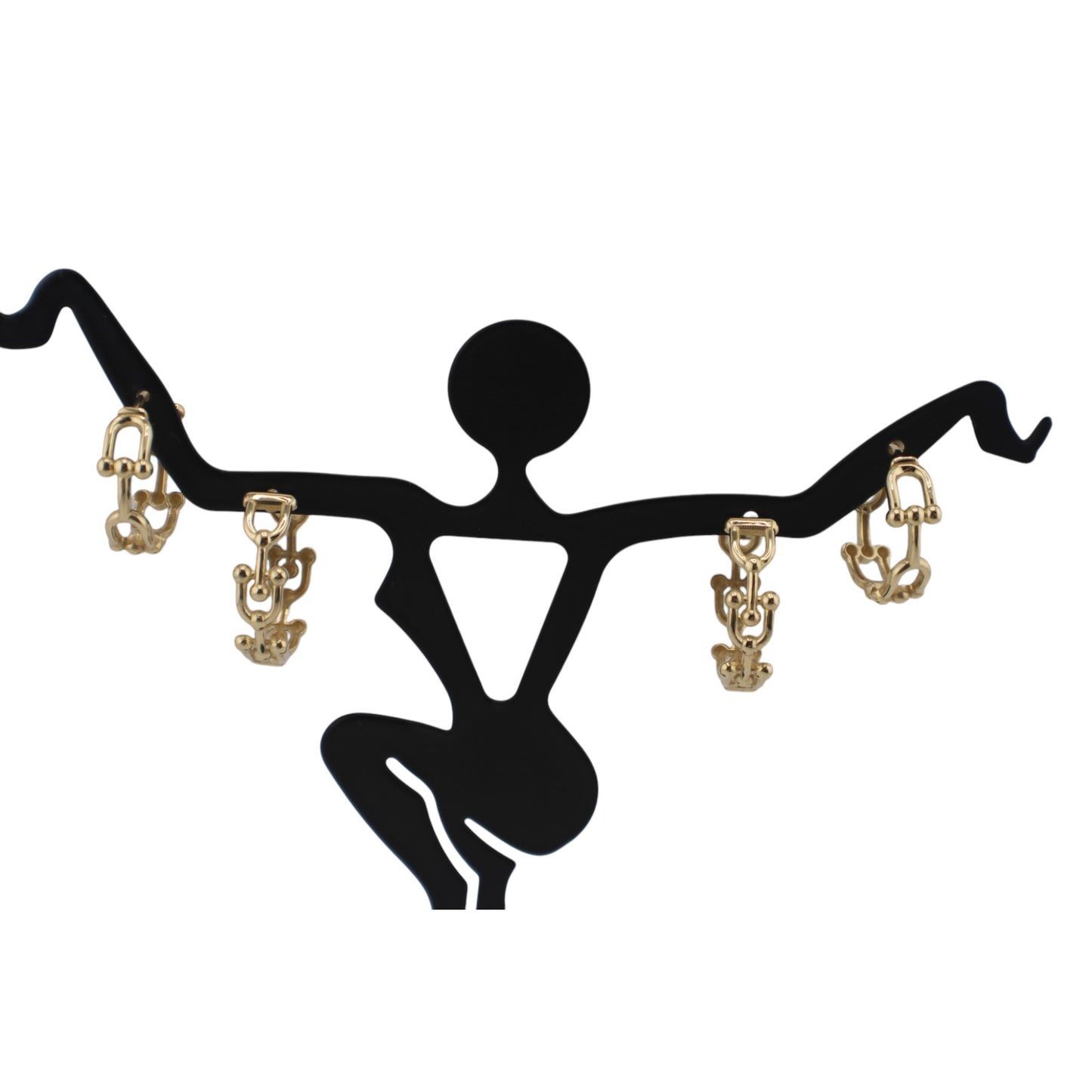 14KT Solid Yellow Gold Hoops Fancy Style Earrings