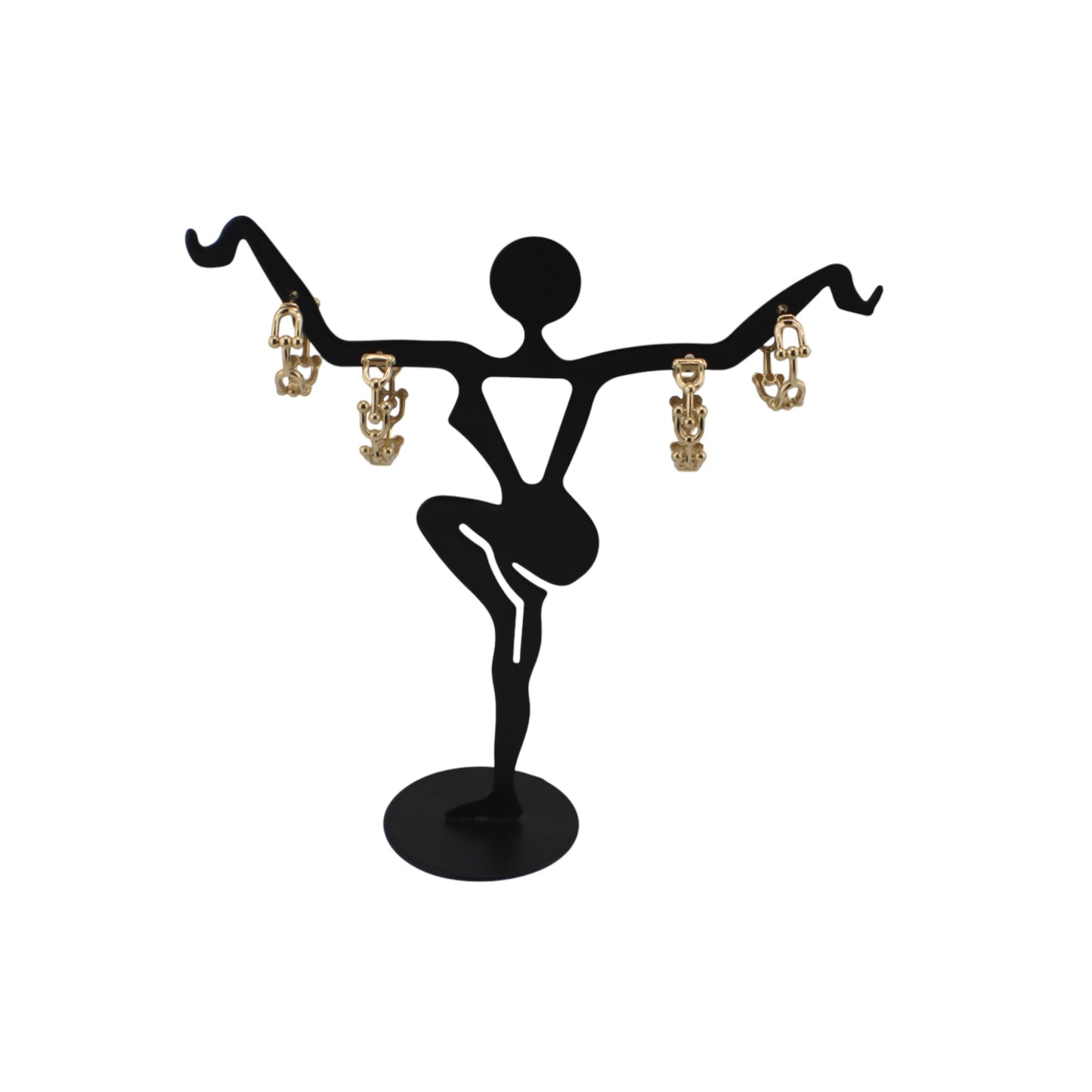 14KT Solid Yellow Gold Hoops Fancy Style Earrings