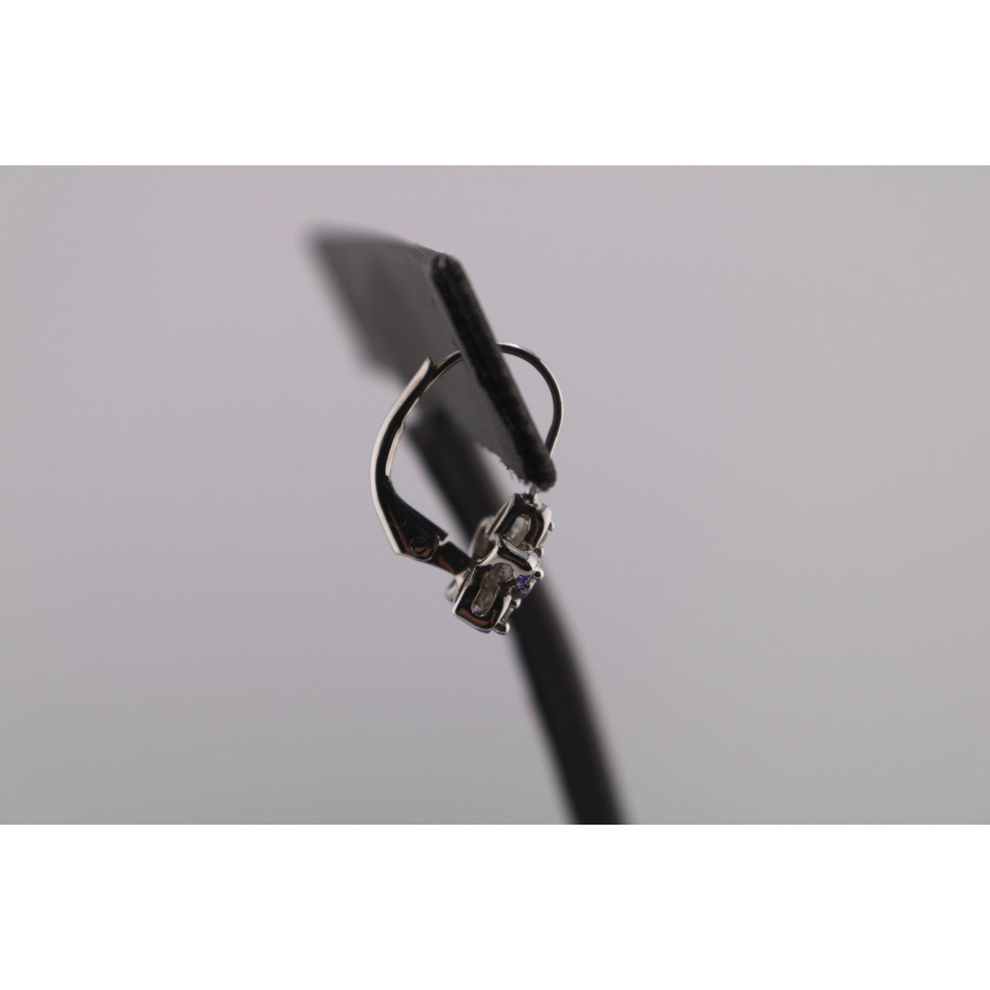 14KT White Gold W/ Diamond .12cttw Drop Earrings