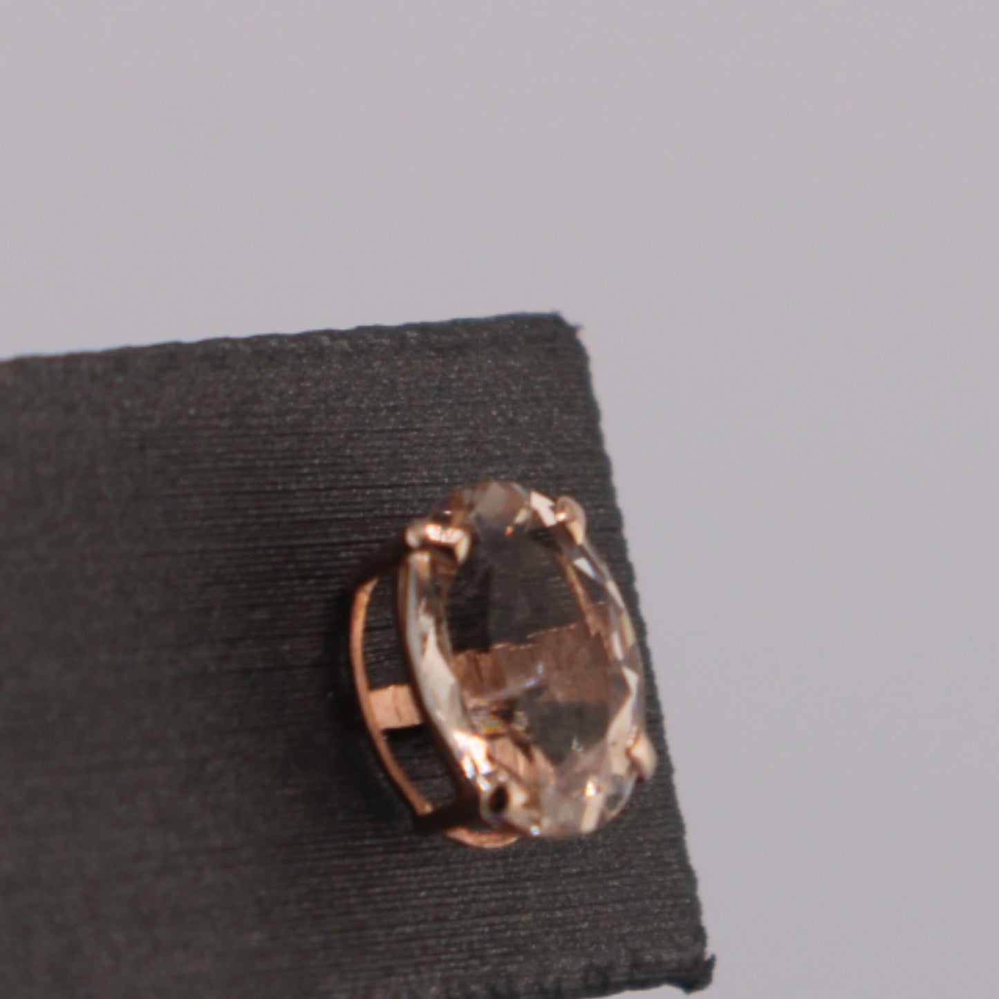 14KT Rose Gold 1.25cttw Oval Morganite Studs Earrings