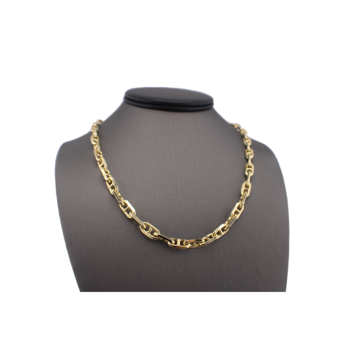 14KT Yellow Solid Gold Anchor Cut Fancy Chain