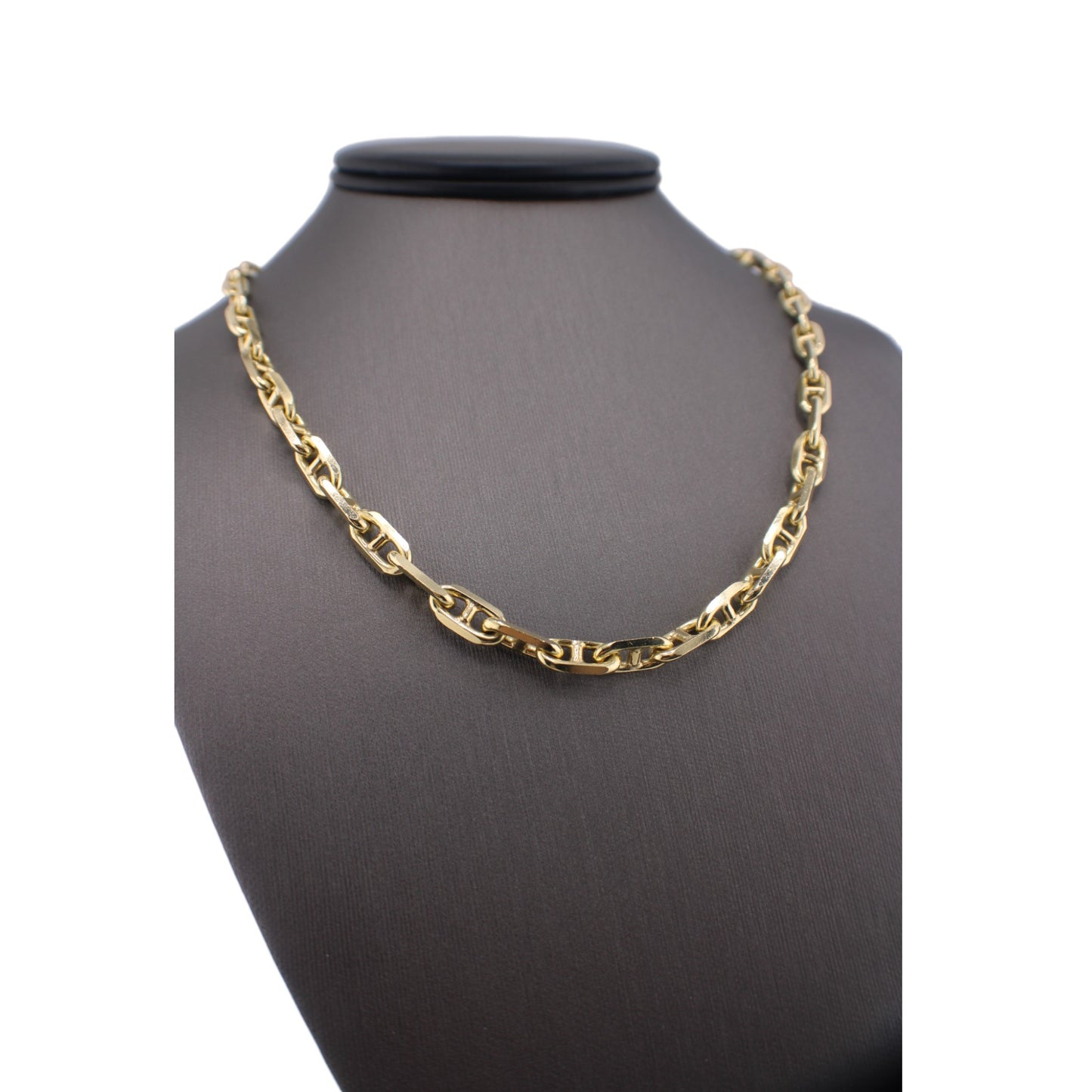 14KT Yellow Solid Gold Anchor Cut Fancy Chain