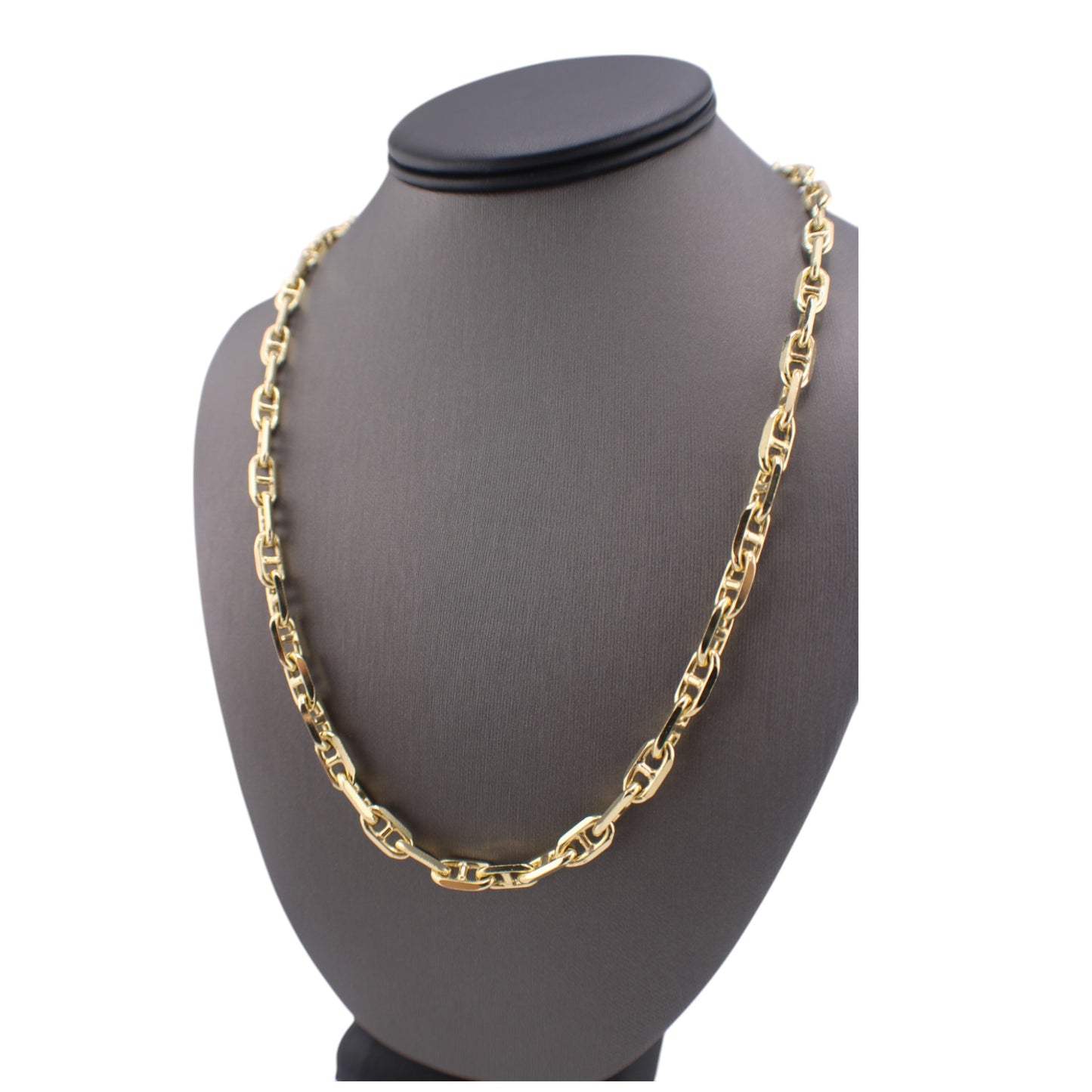 14KT Yellow Solid Gold Anchor Cut Fancy Chain