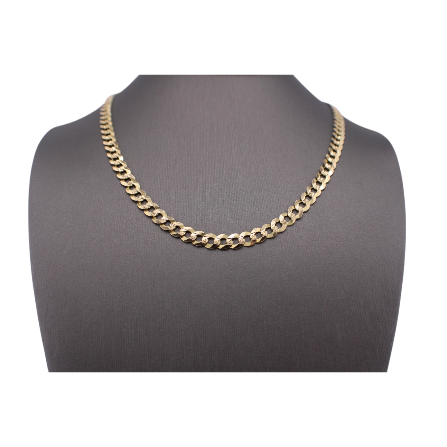 14KT Yellow Solid Gold Flat Curb Chain