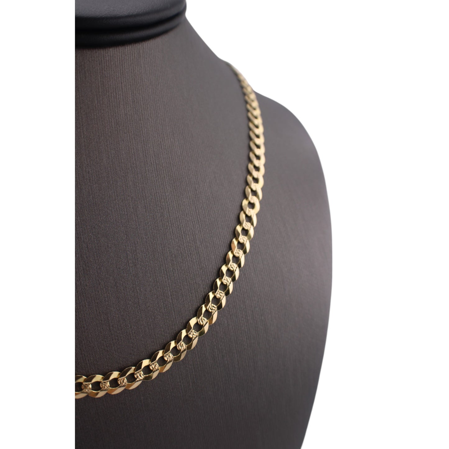 14KT Yellow Solid Gold Flat Curb Chain