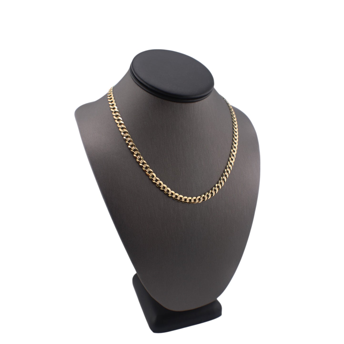 14KT Yellow Solid Gold Flat Curb Chain
