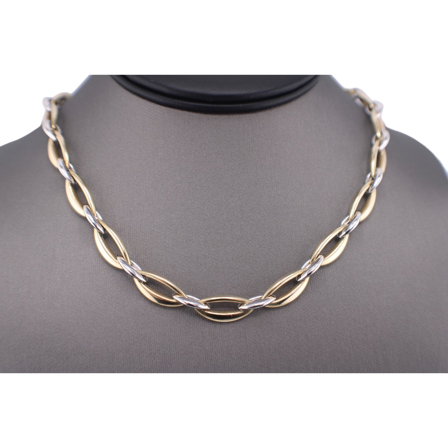 14KT Yellow/White Gold Fancy Link Chain.