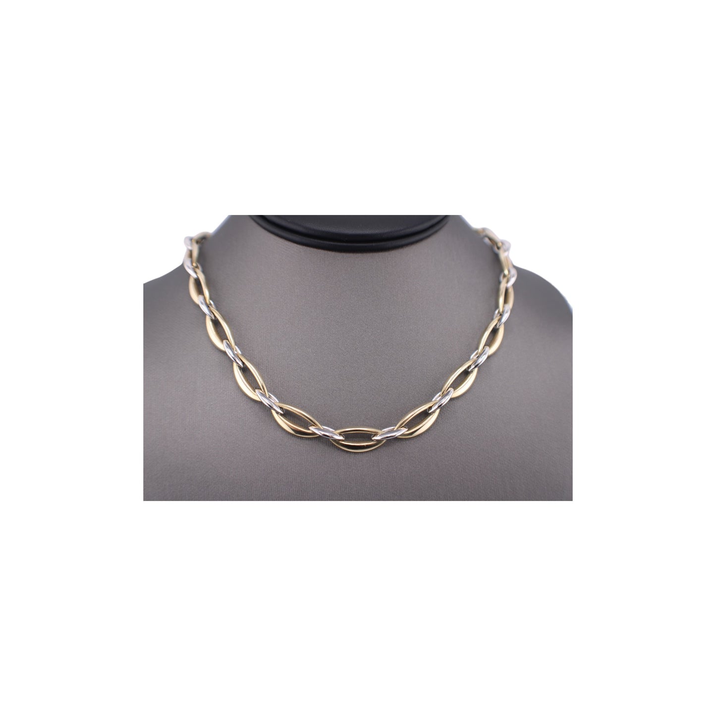14KT Yellow/White Gold Fancy Link Chain.