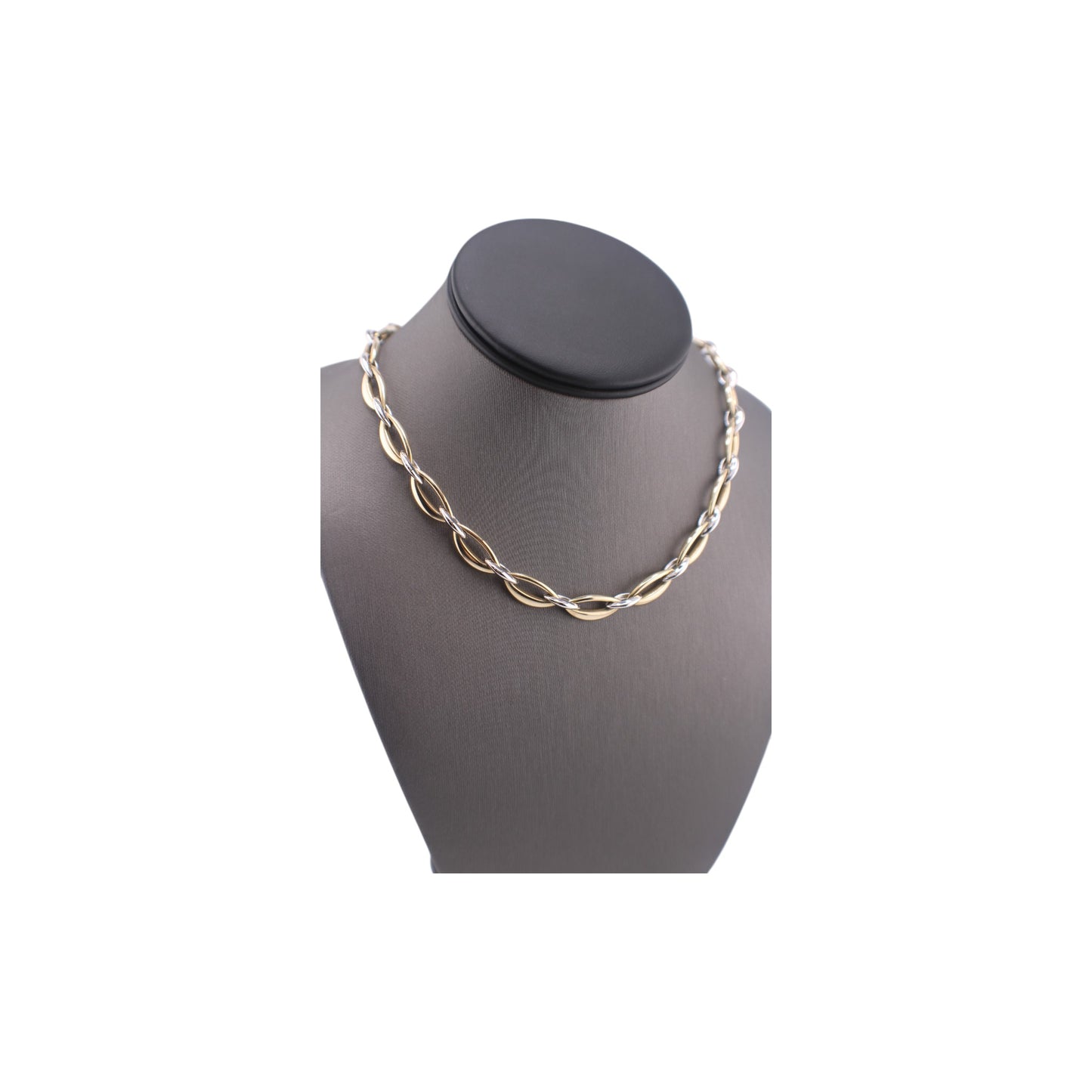 14KT Yellow/White Gold Fancy Link Chain.