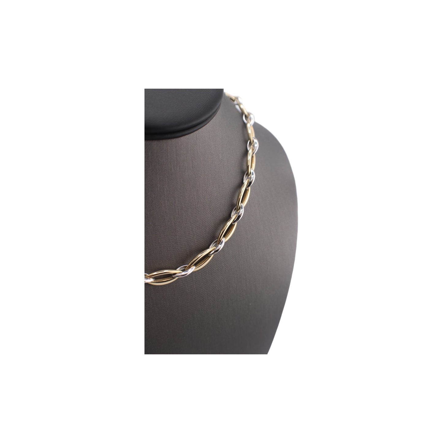 14KT Yellow/White Gold Fancy Link Chain.