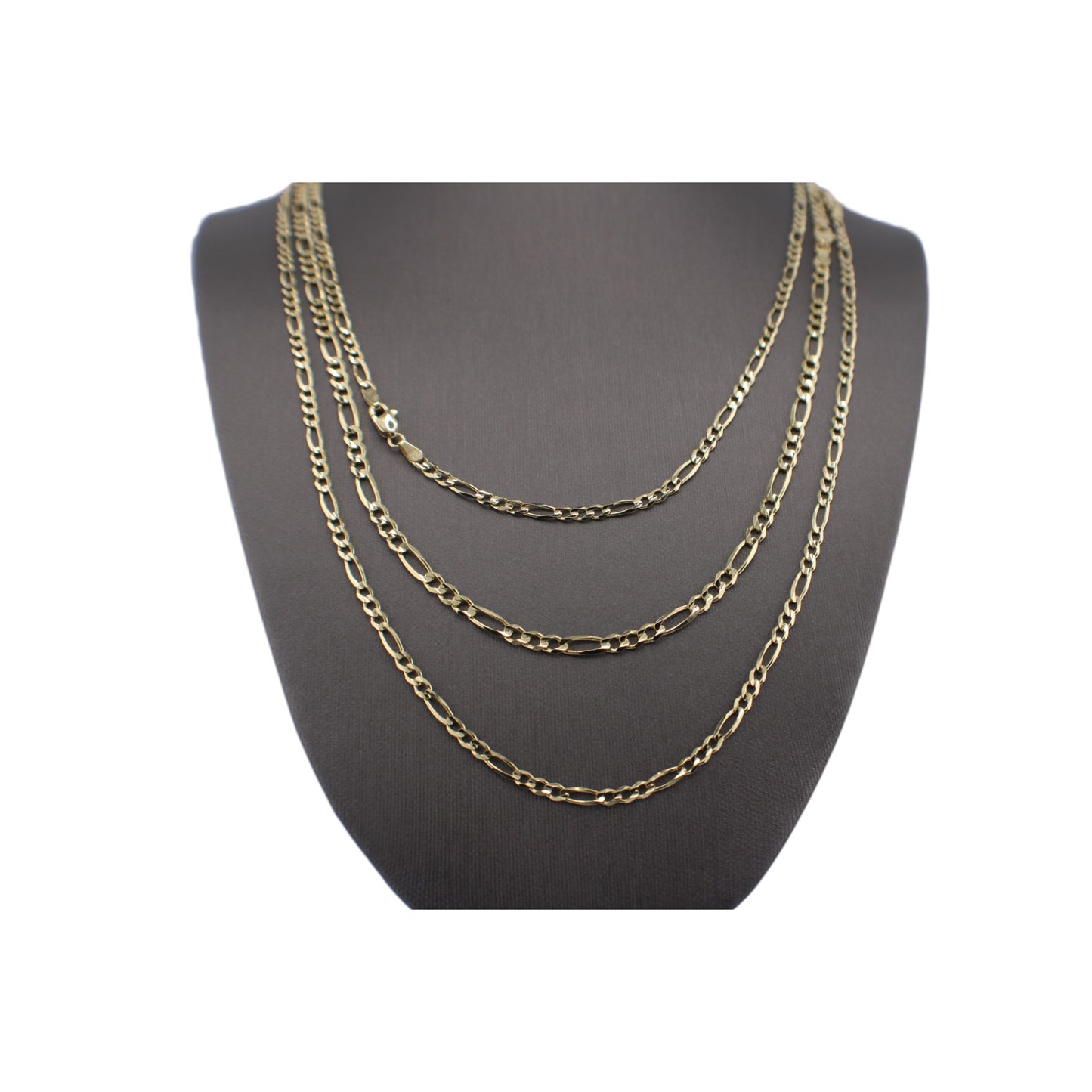 14KT Yellow Gold Solid Figaro Link Chain.
