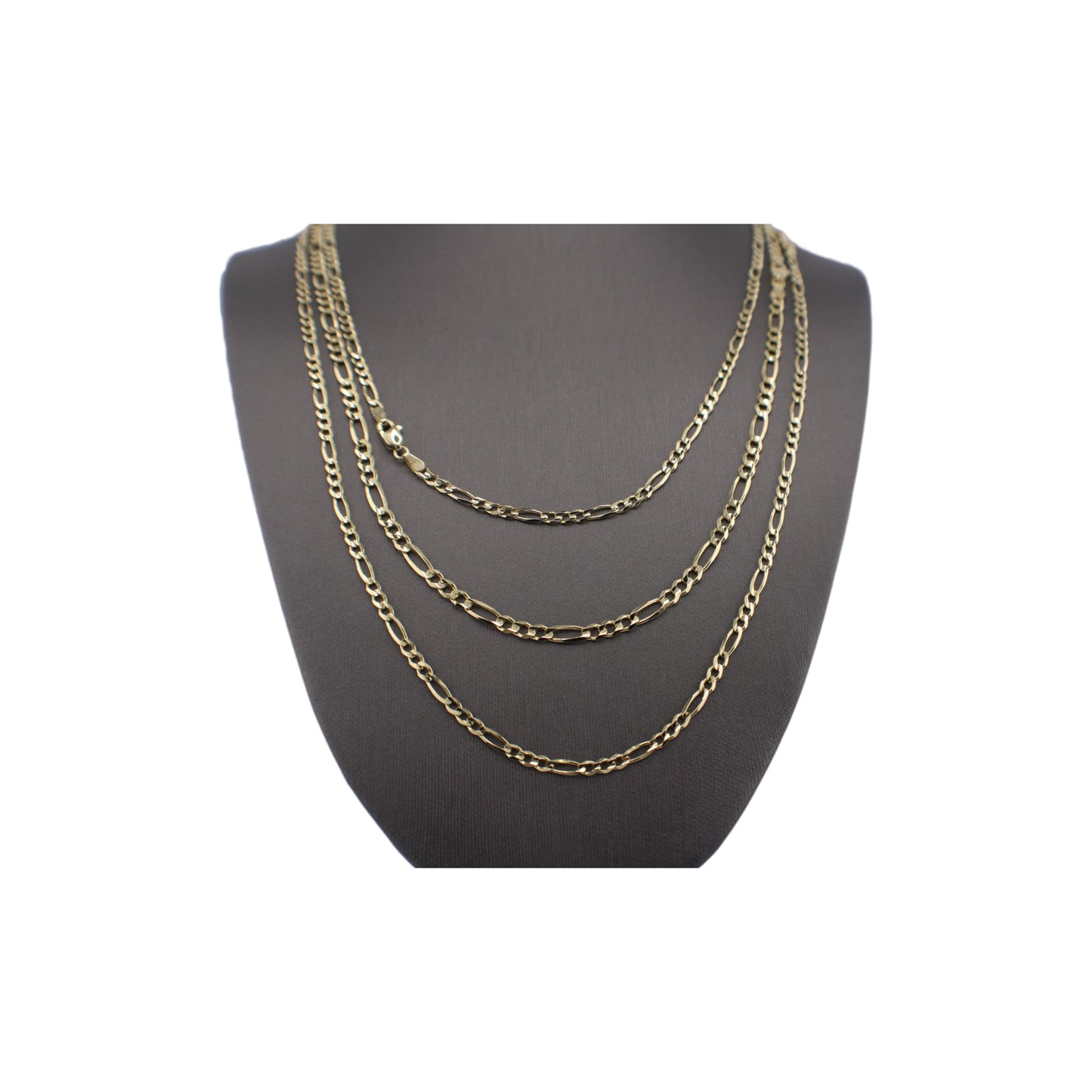 14KT Yellow Gold Solid Figaro Link Chain.