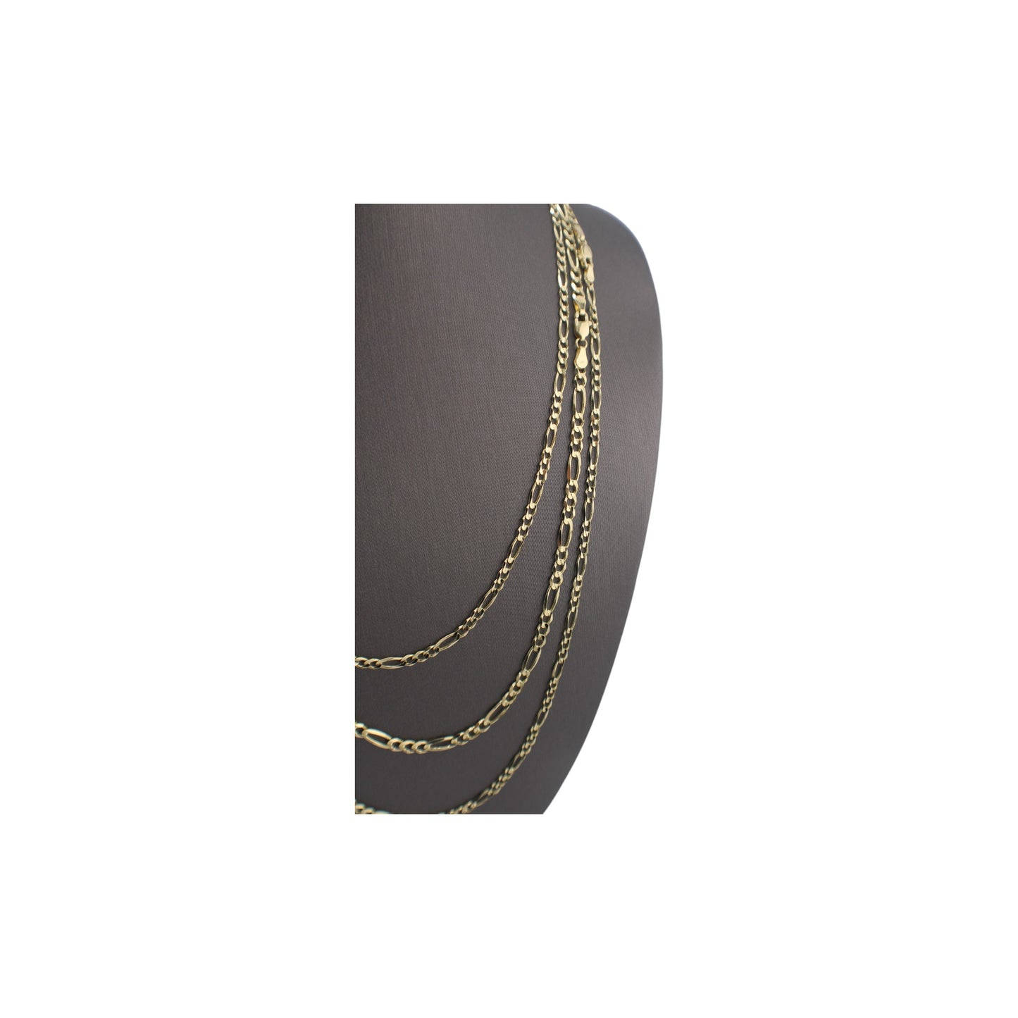 14KT Yellow Gold Solid Figaro Link Chain.