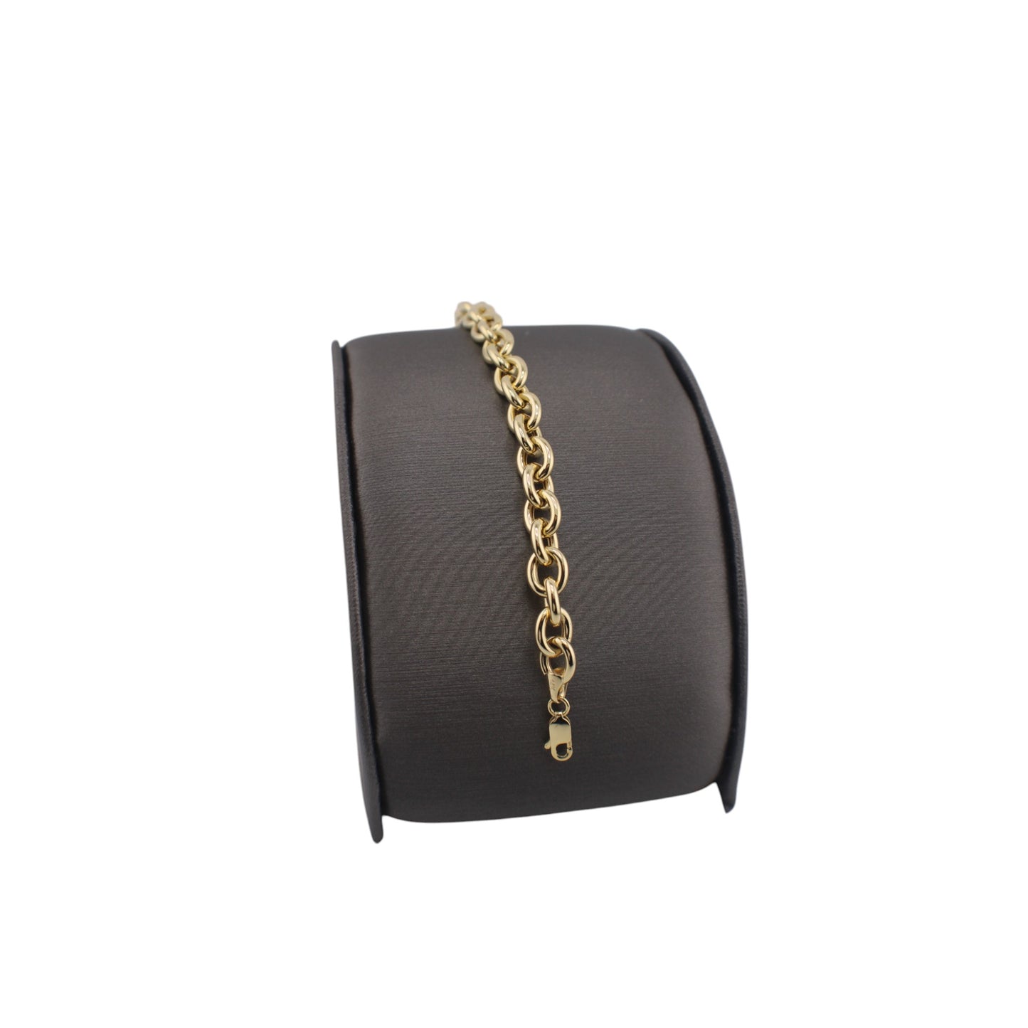 14KT Yellow Gold Semi-Solid Round Paper Clip Link Bracelets