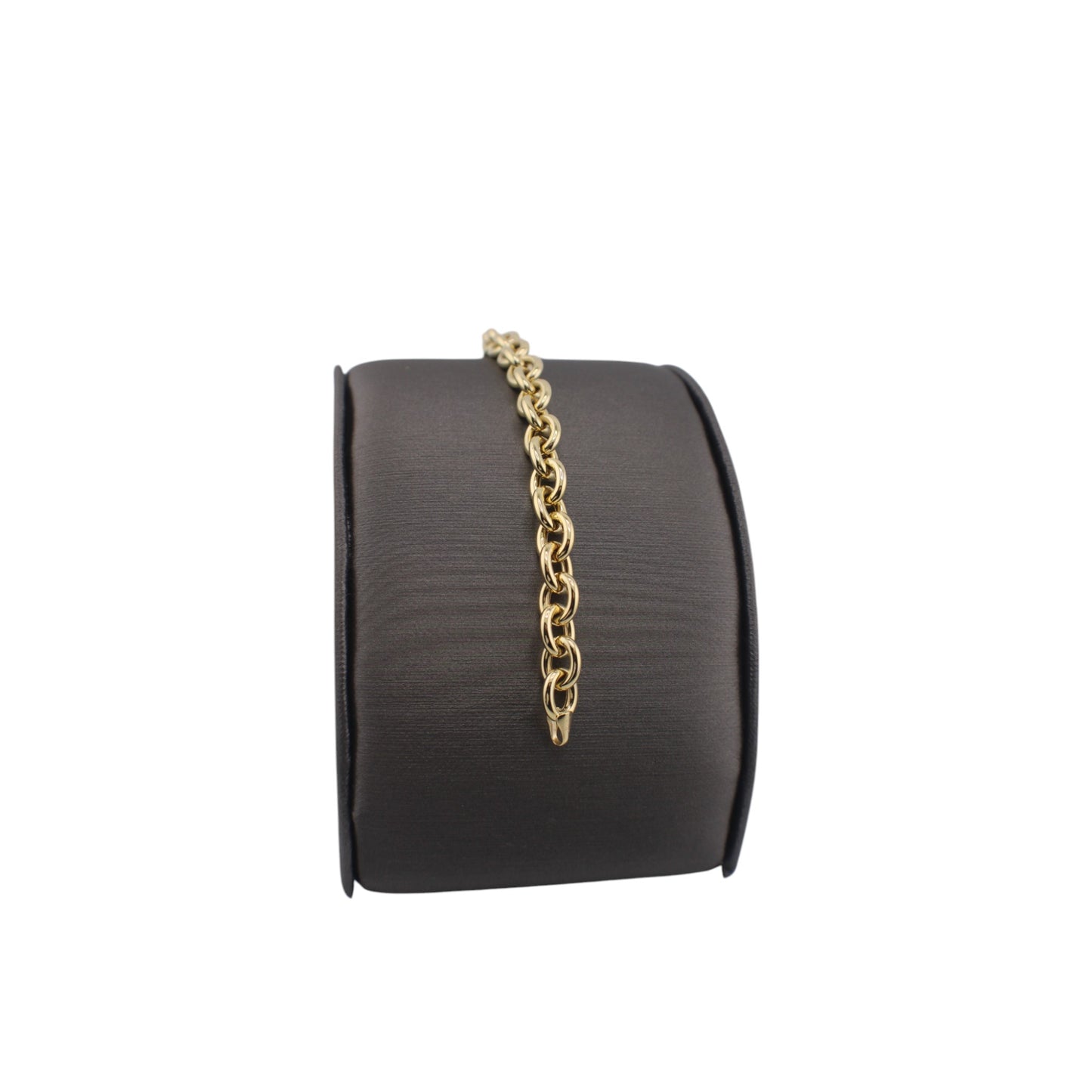 14KT Yellow Gold Semi-Solid Round Paper Clip Link Bracelets