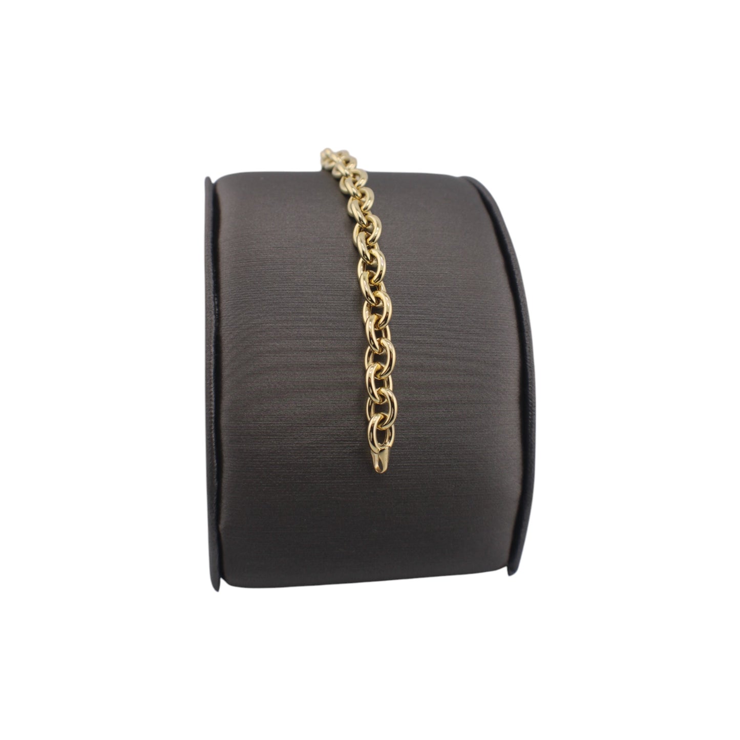 14KT Yellow Gold Semi-Solid Round Paper Clip Link Bracelets
